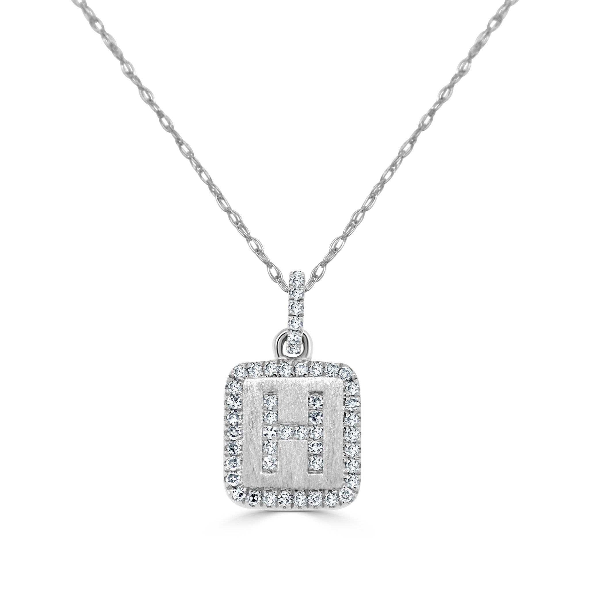 Diamond Small Initial Necklace