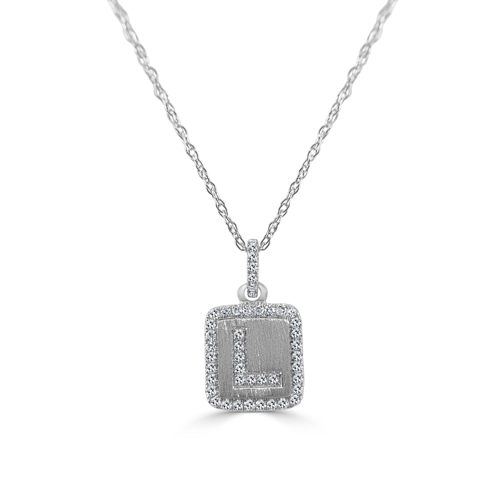 Diamond Small Initial Necklace