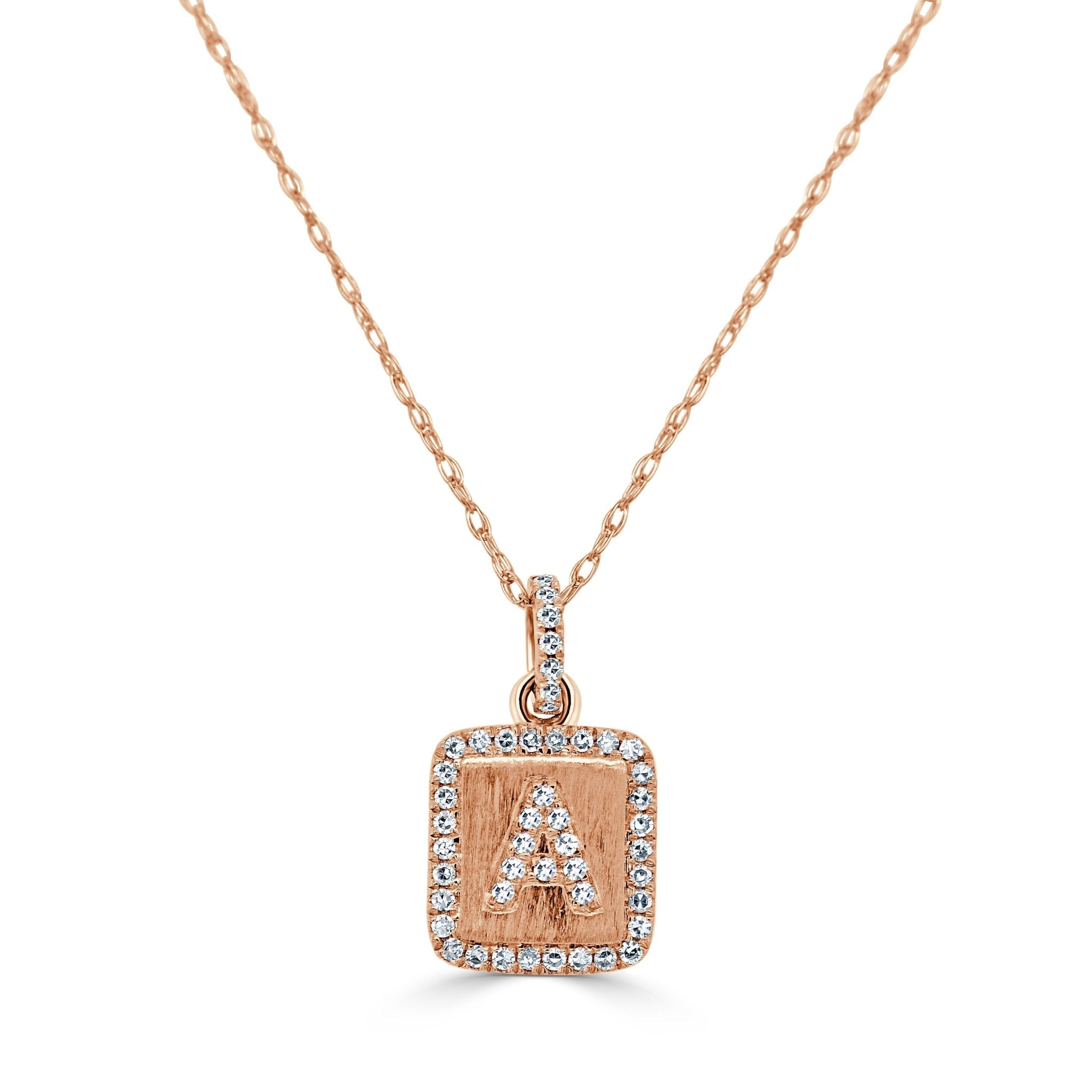 Diamond Small Initial Necklace