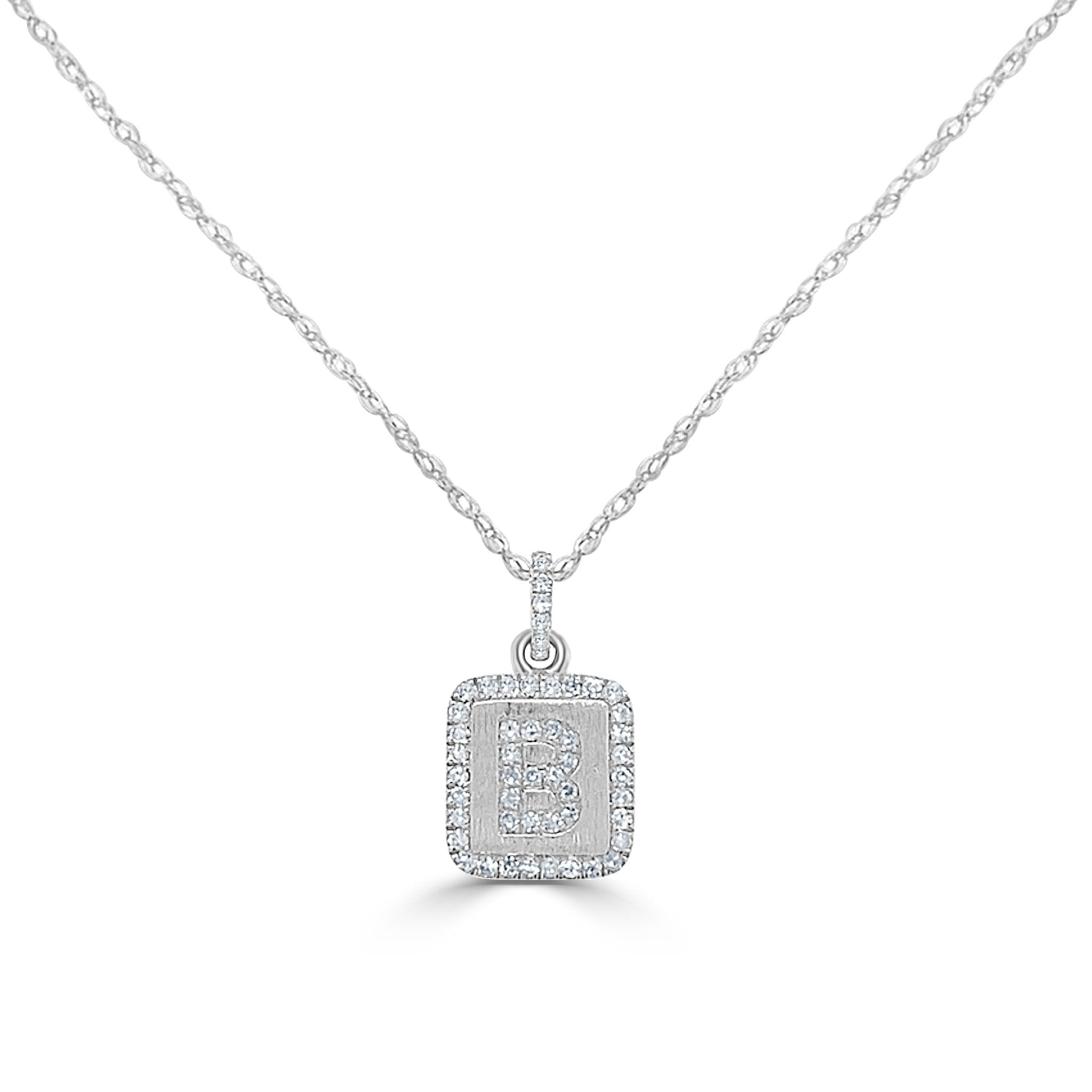 Diamond Small Initial Necklace