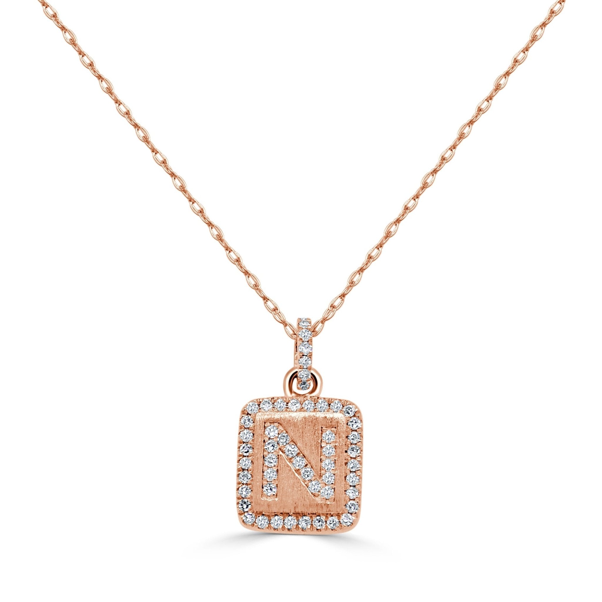 Diamond Small Initial Necklace