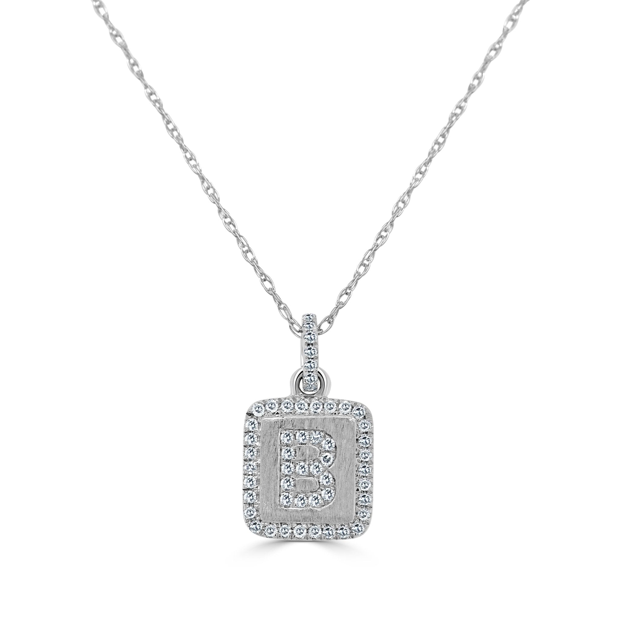Diamond Small Initial Necklace
