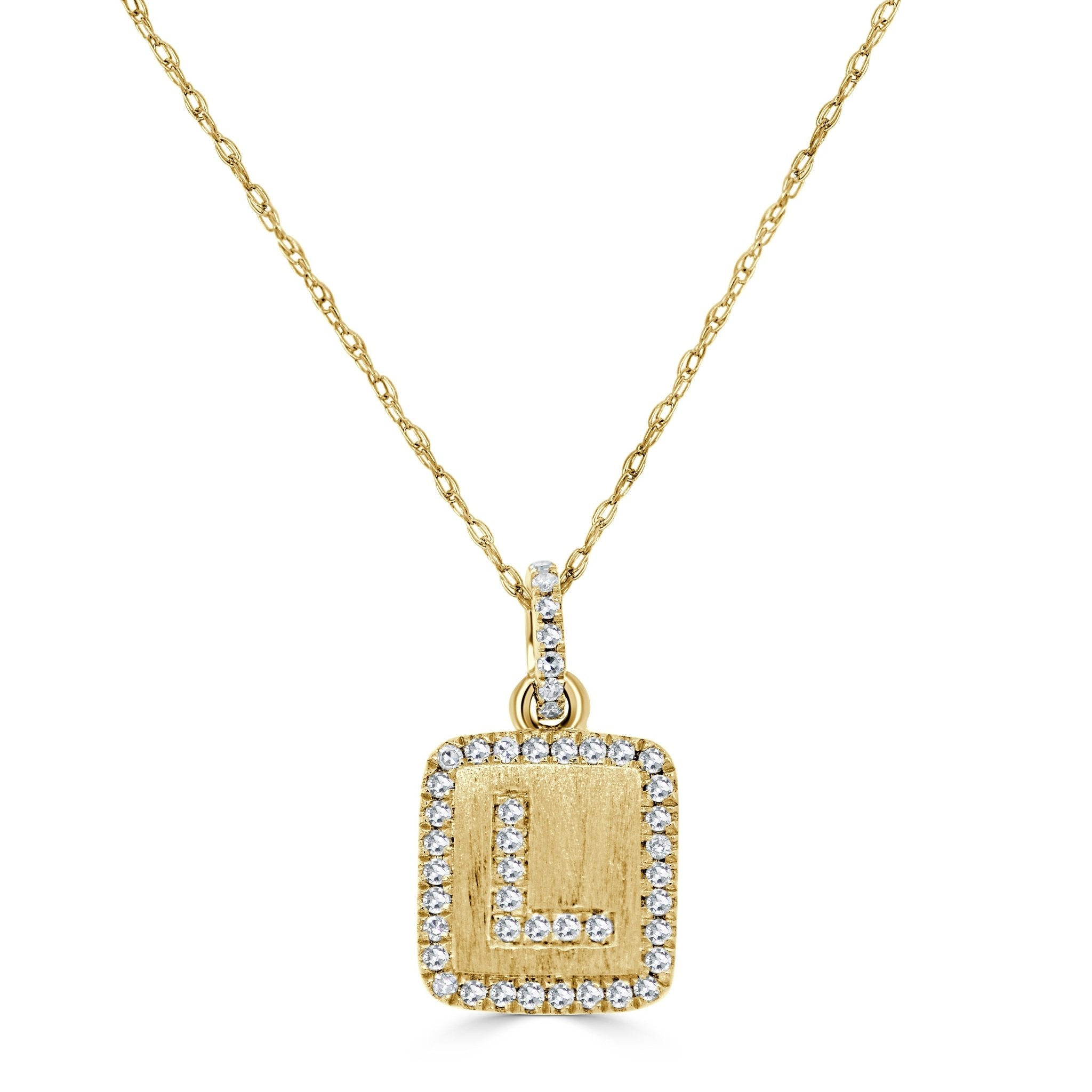 Diamond Small Initial Necklace