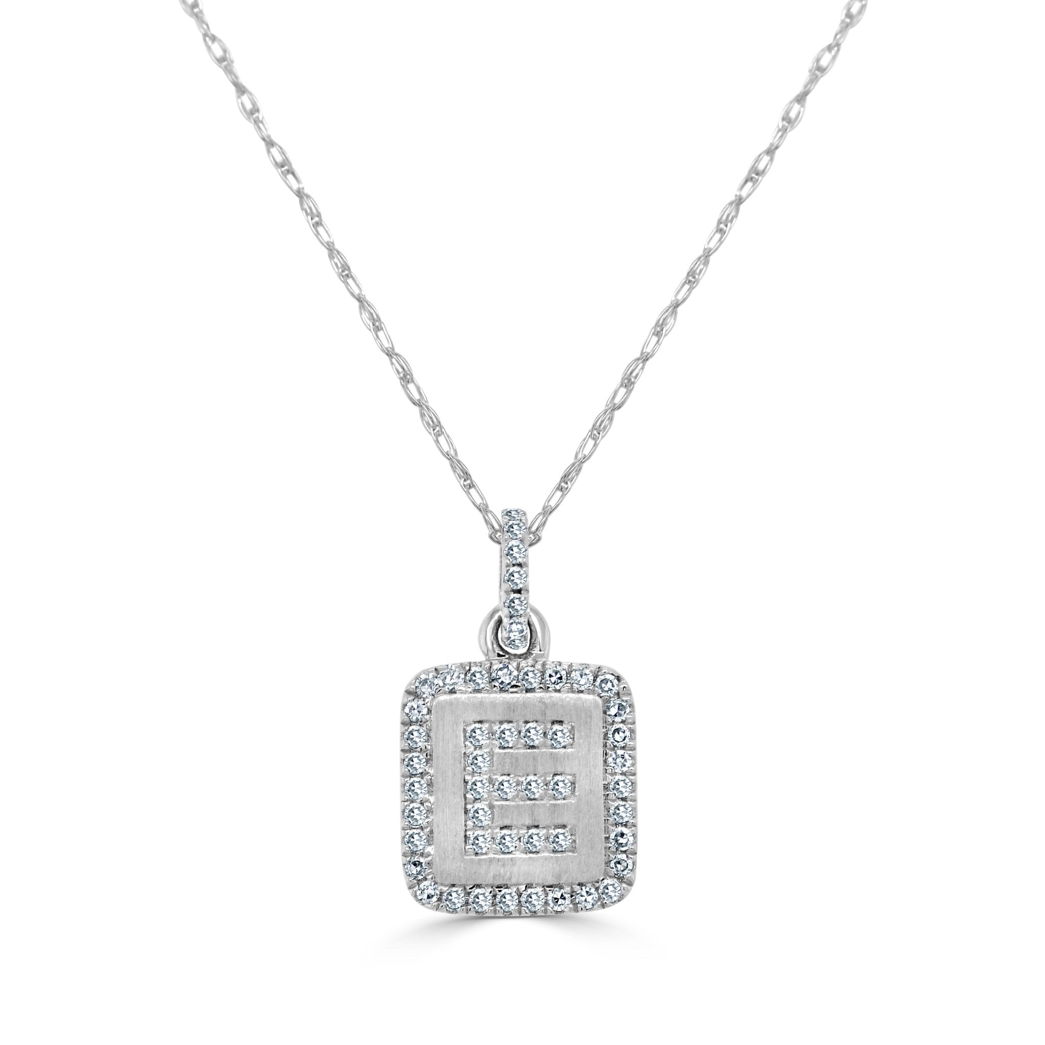 Diamond Small Initial Necklace