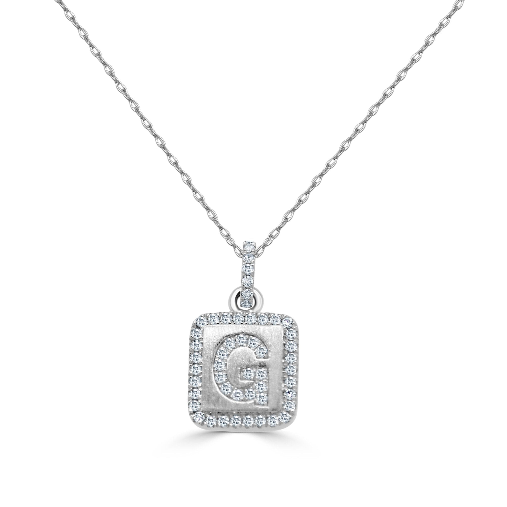Diamond Small Initial Necklace