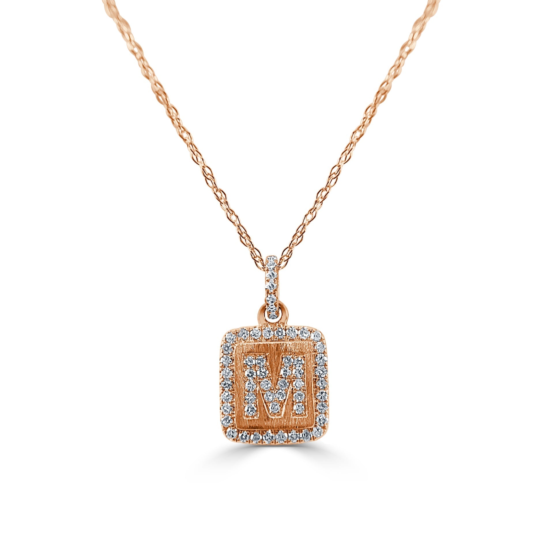 Diamond Small Initial Necklace