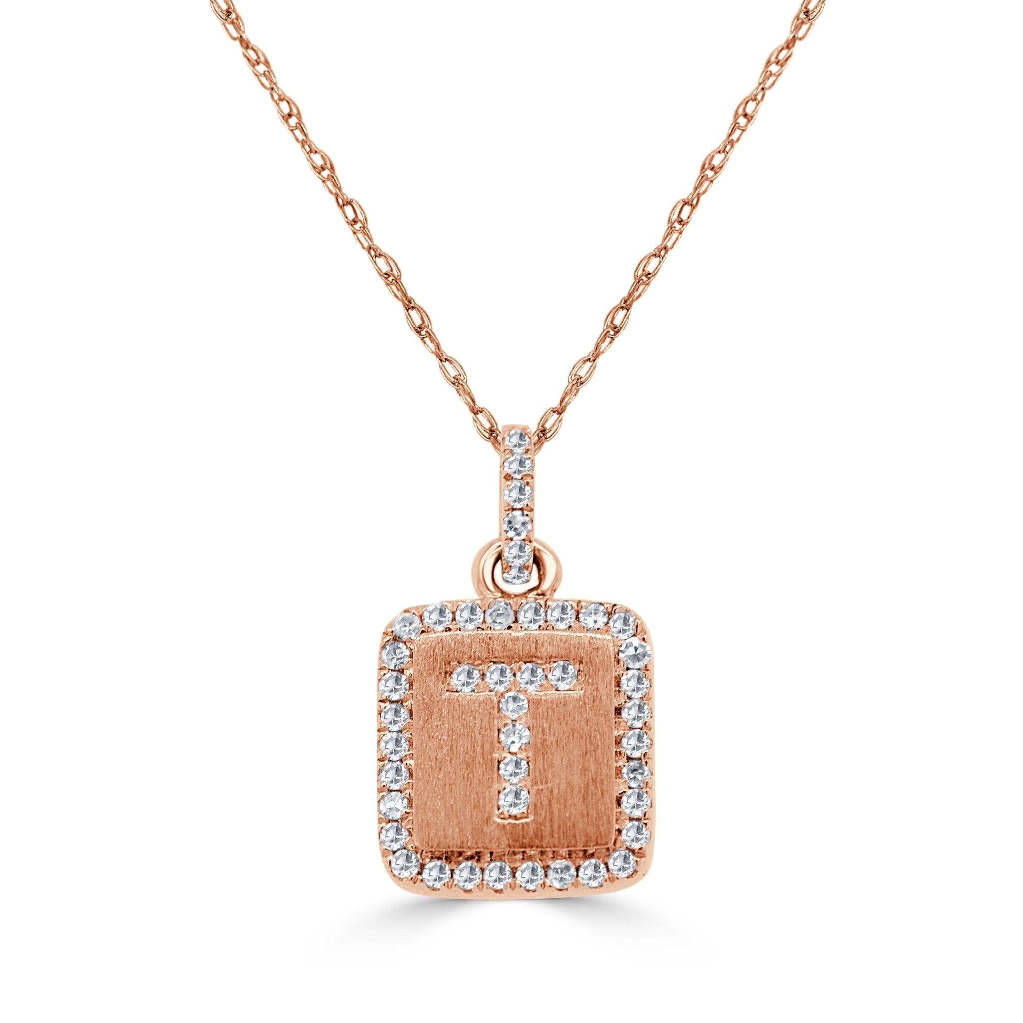 Diamond Small Initial Necklace