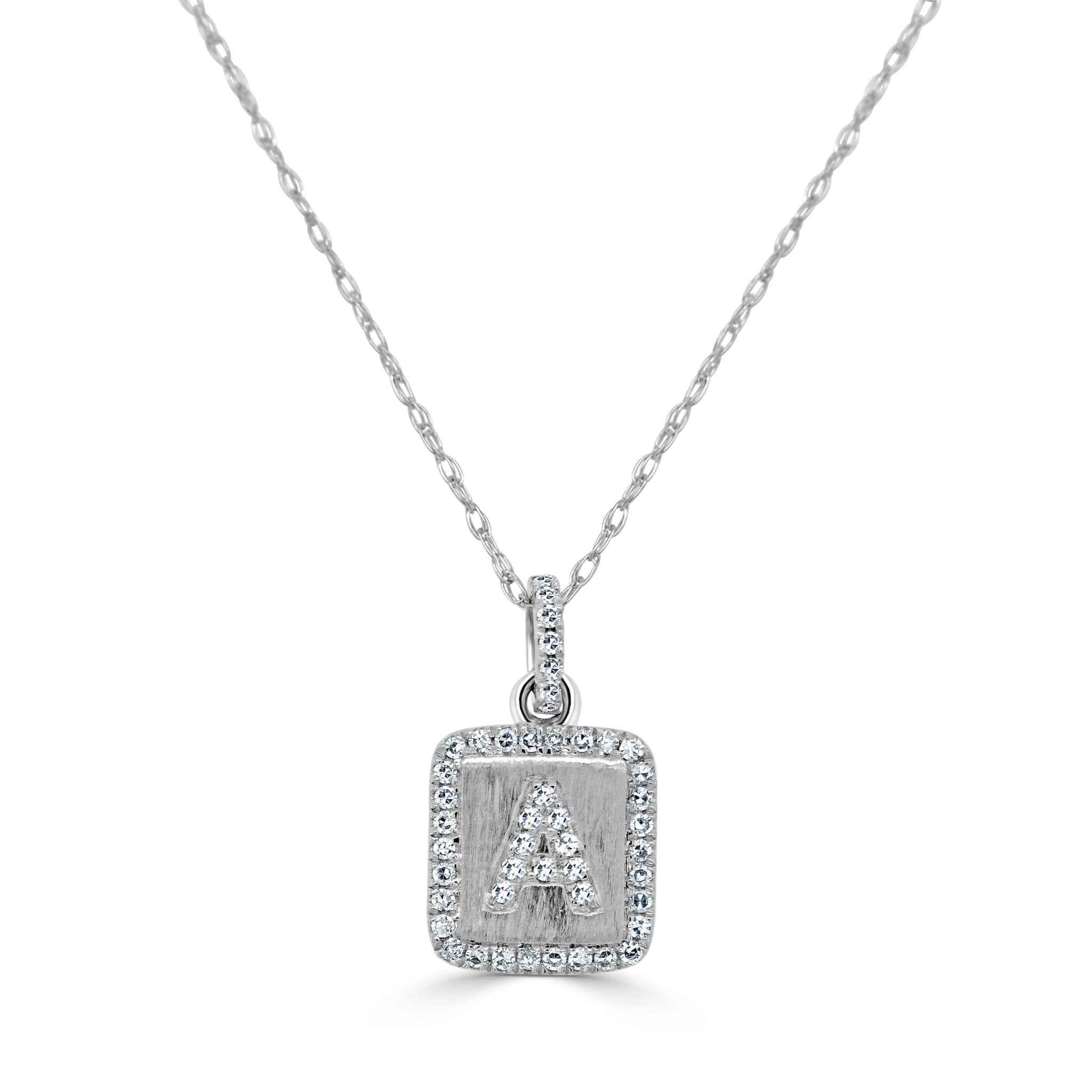 Diamond Small Initial Necklace