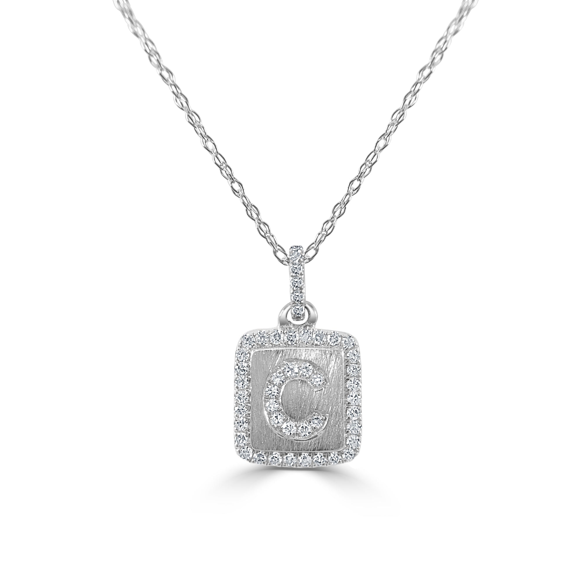 Diamond Small Initial Necklace