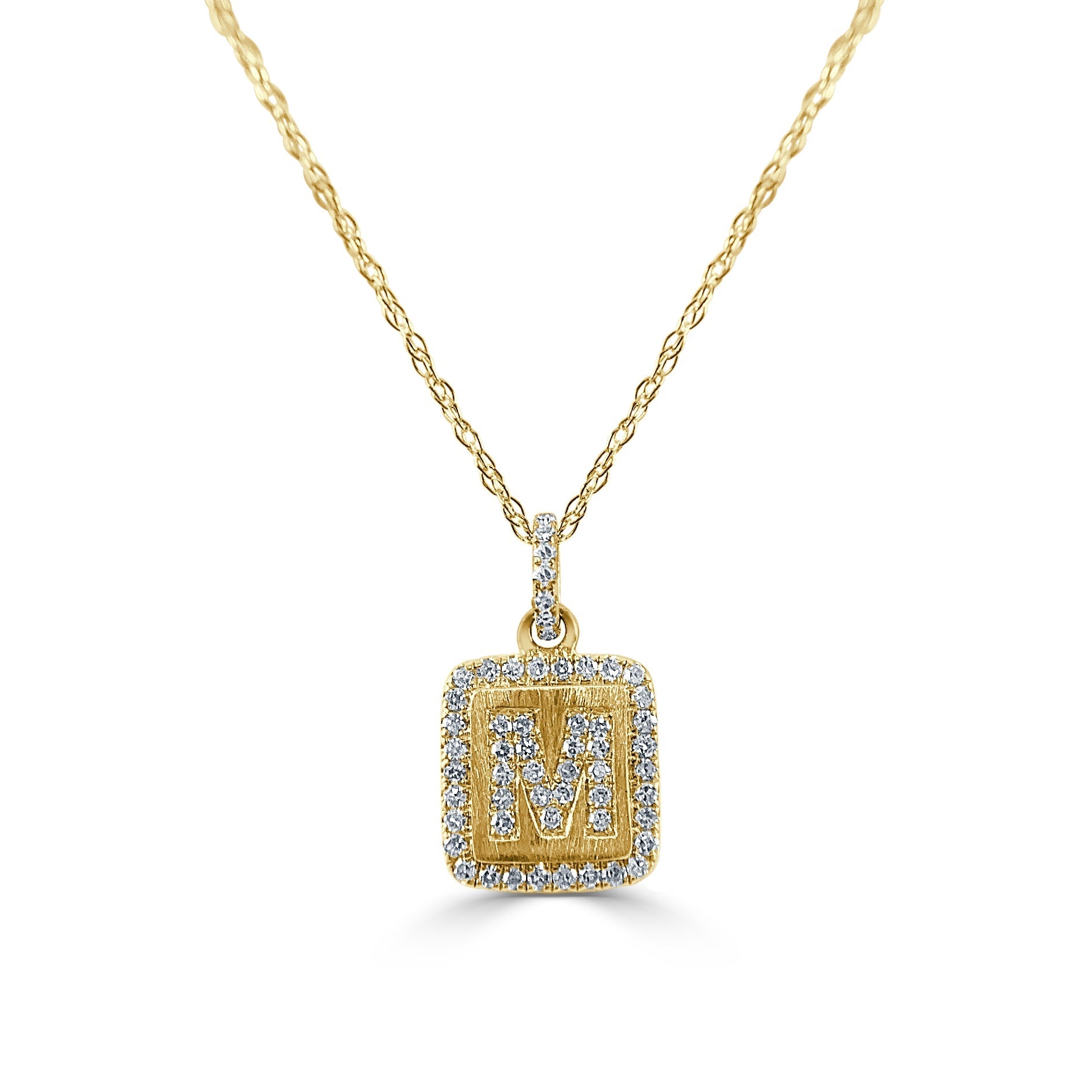 Diamond Small Initial Necklace