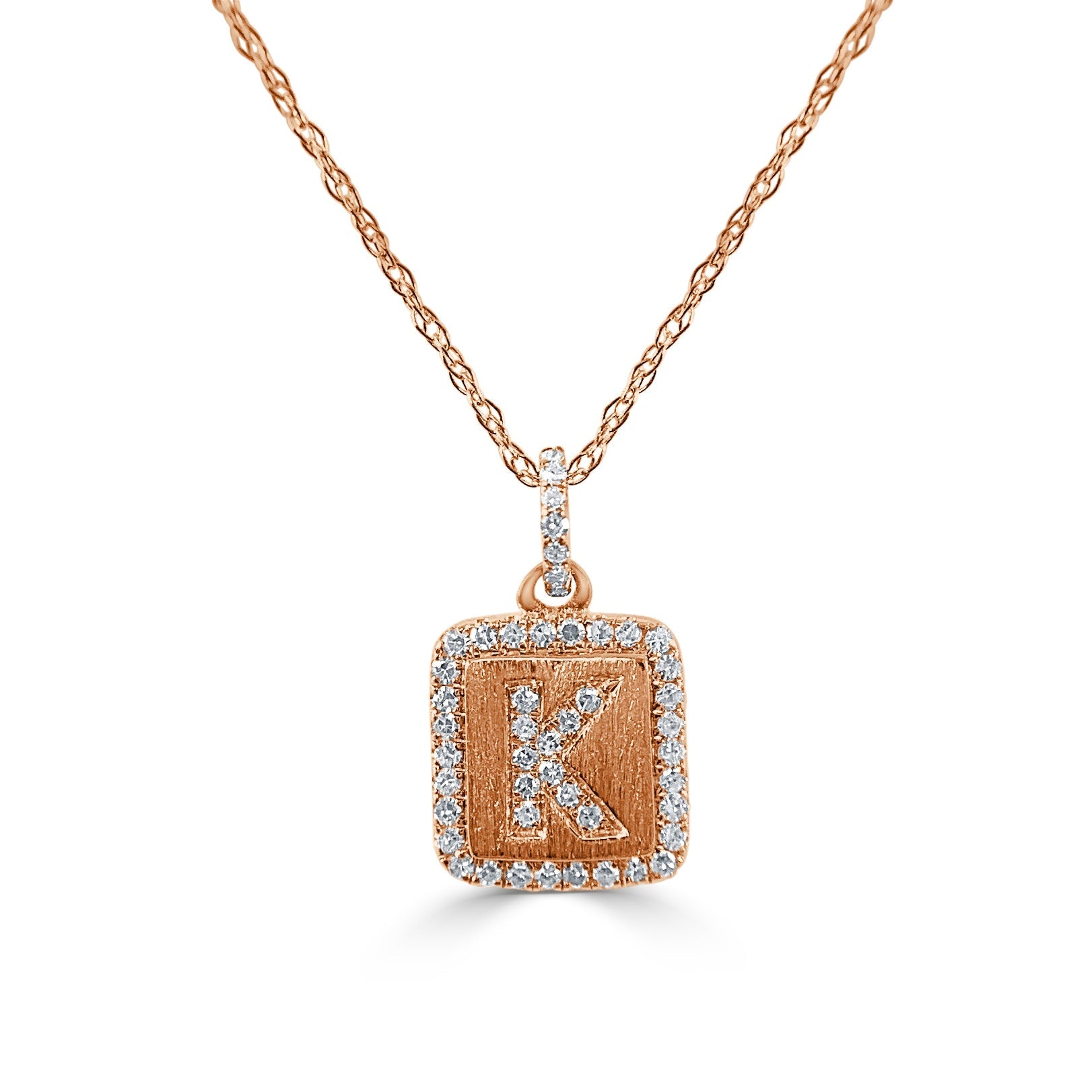 Diamond Small Initial Necklace
