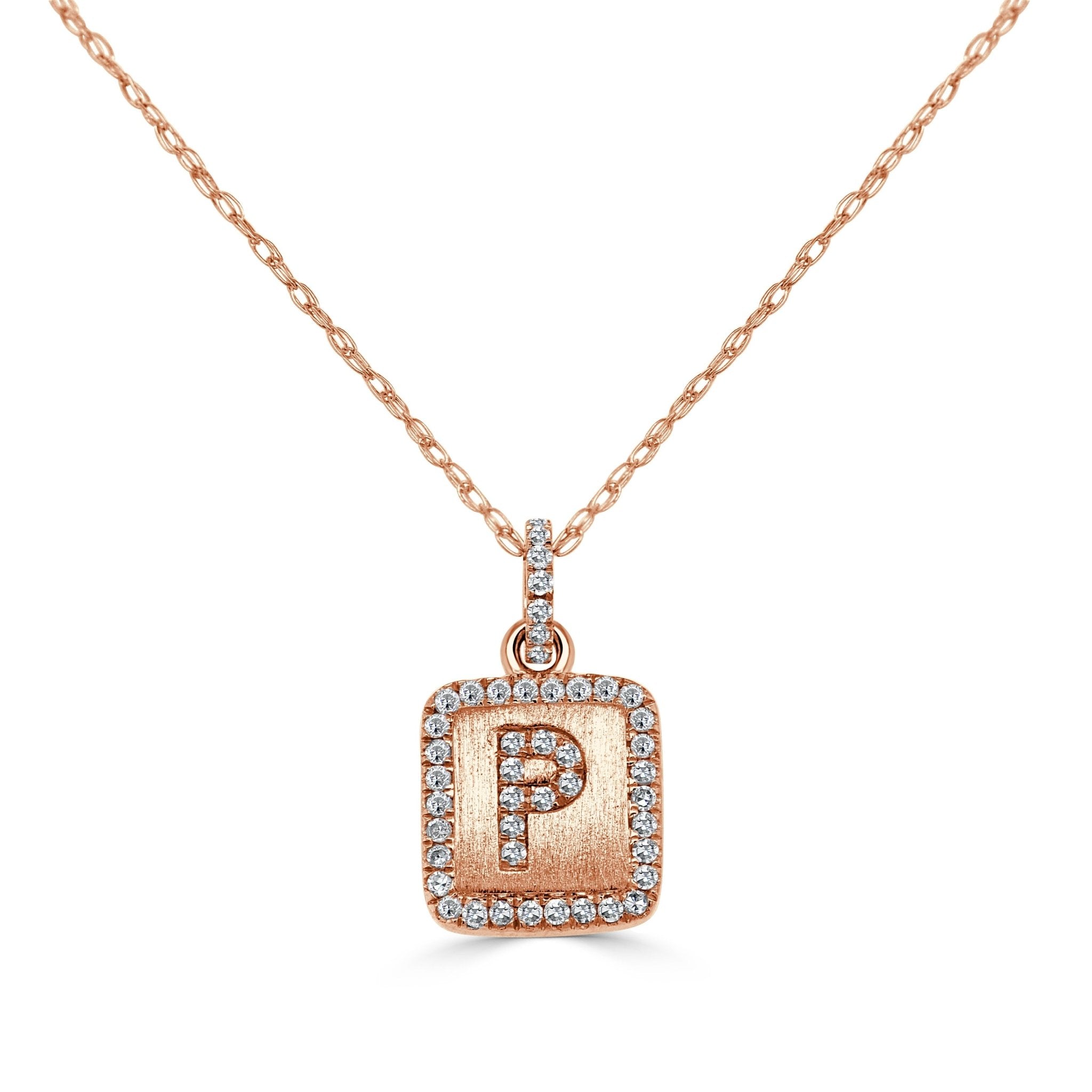 Diamond Small Initial Necklace