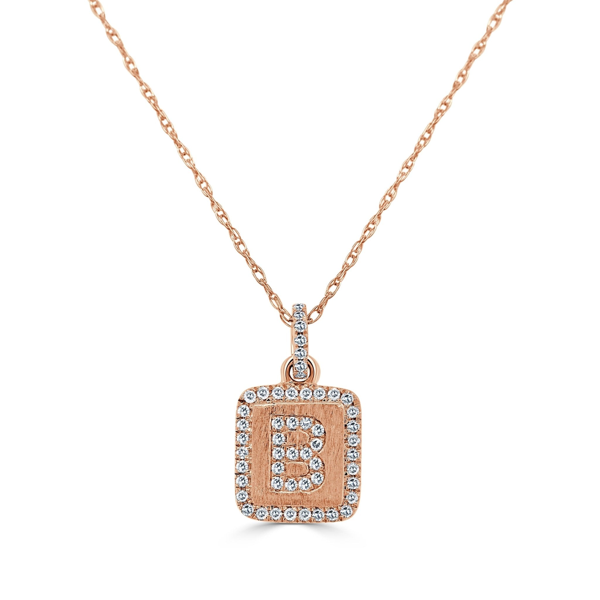 Diamond Small Initial Necklace