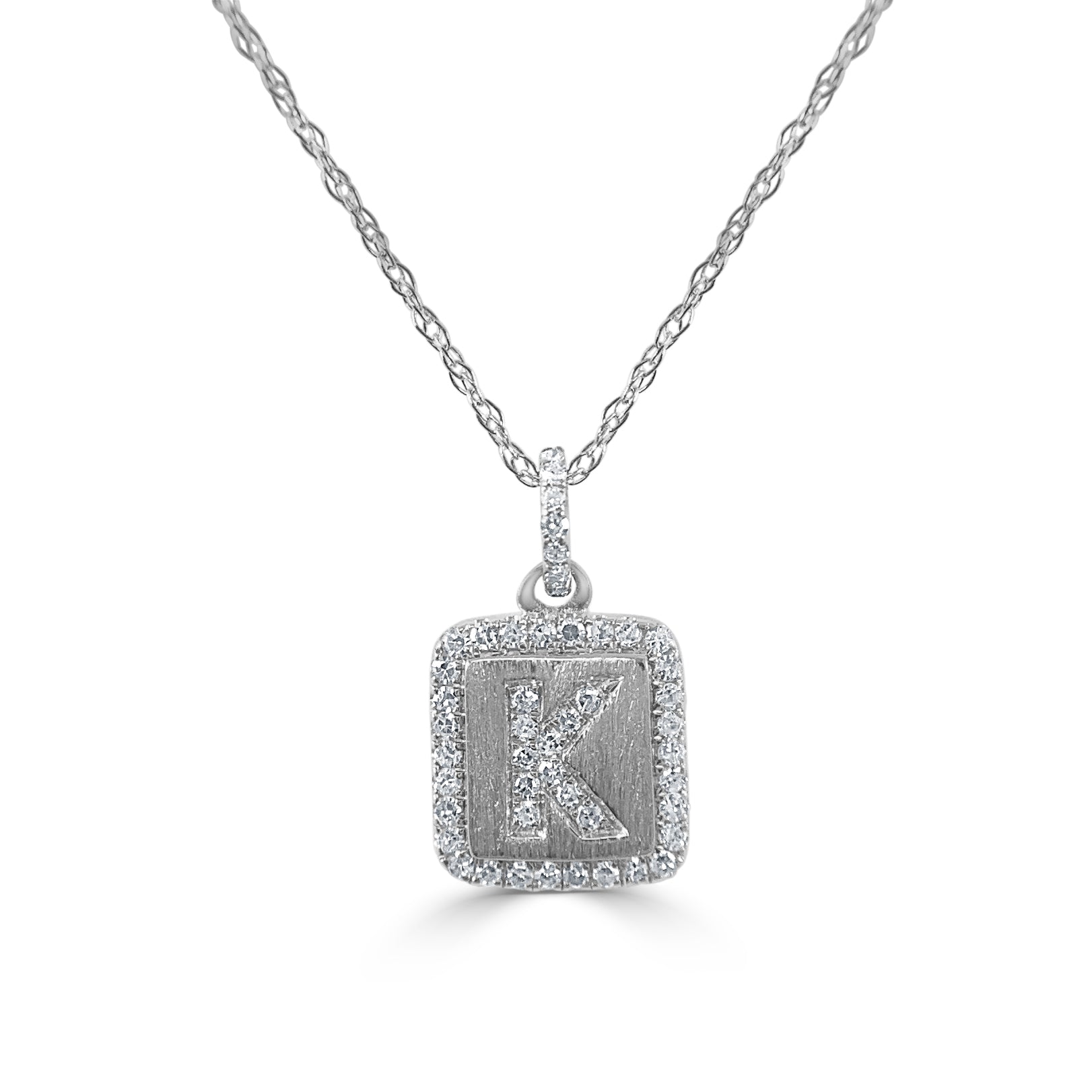 Diamond Small Initial Necklace