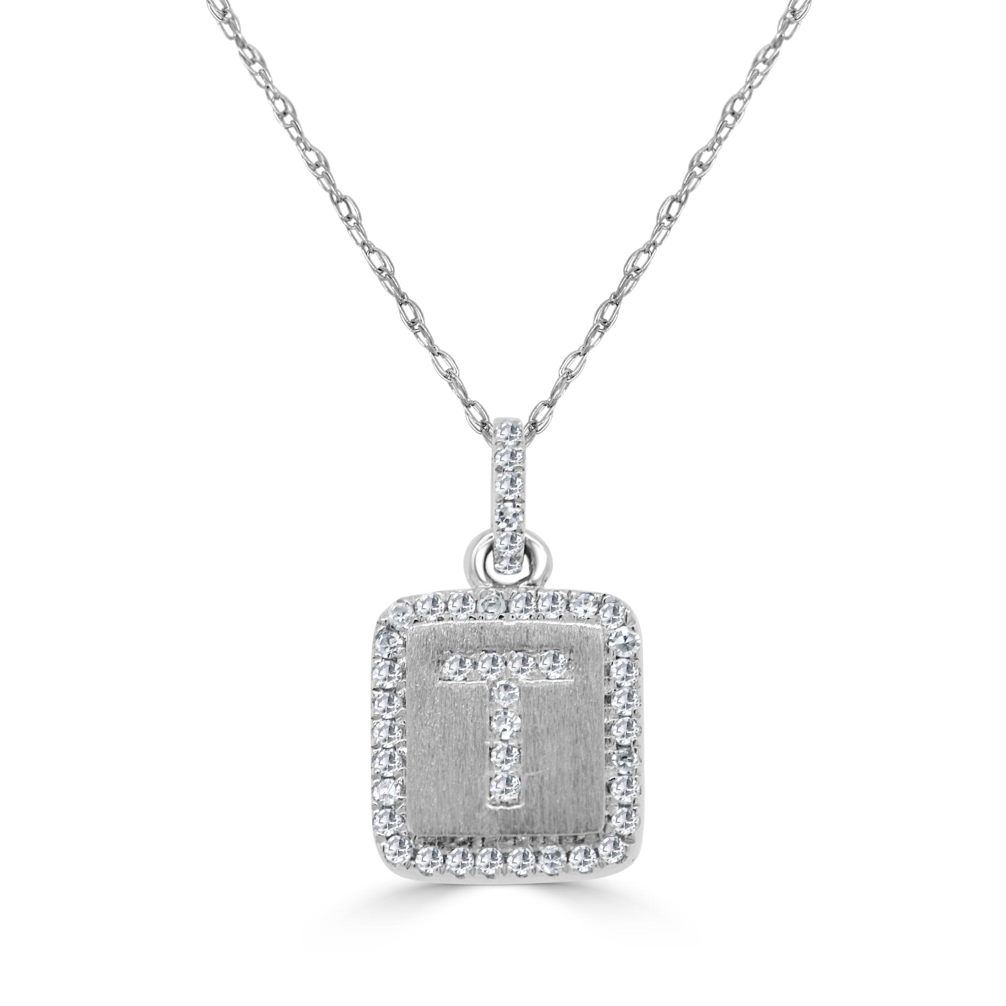 Diamond Small Initial Necklace