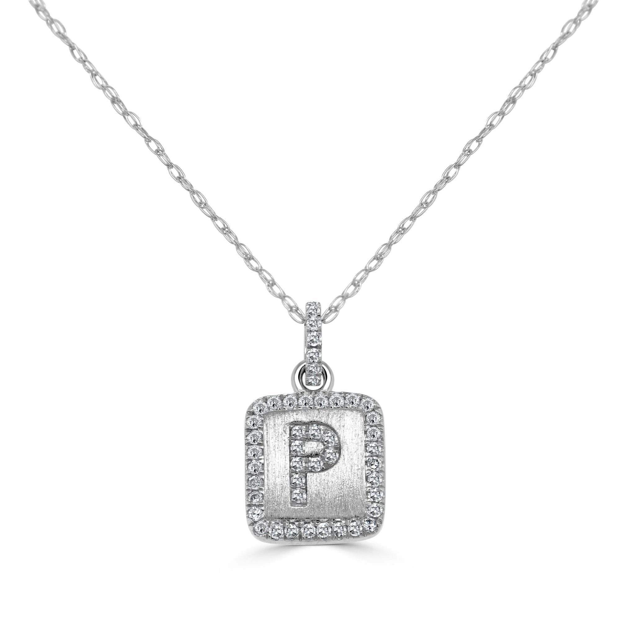 Diamond Small Initial Necklace