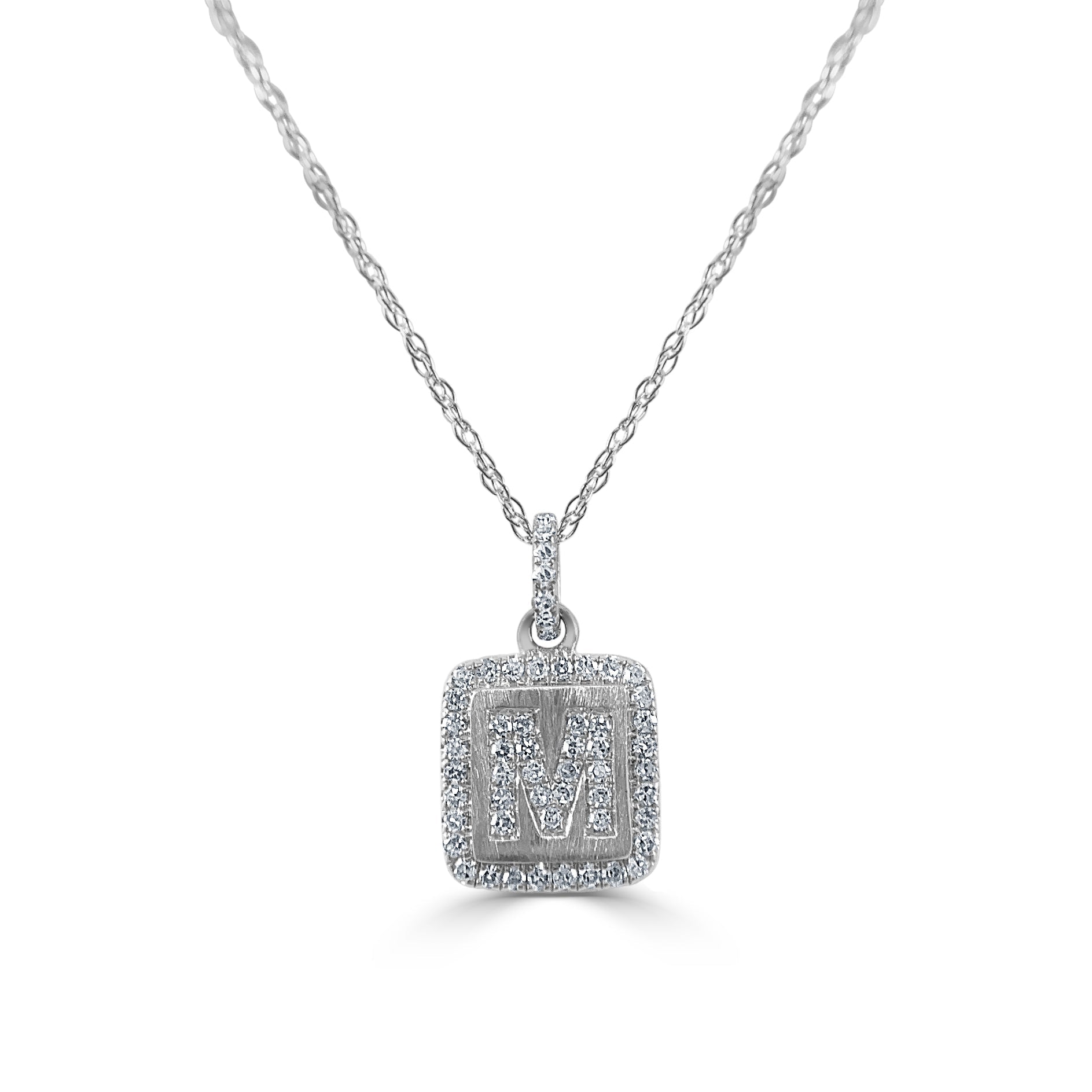 Diamond Small Initial Necklace