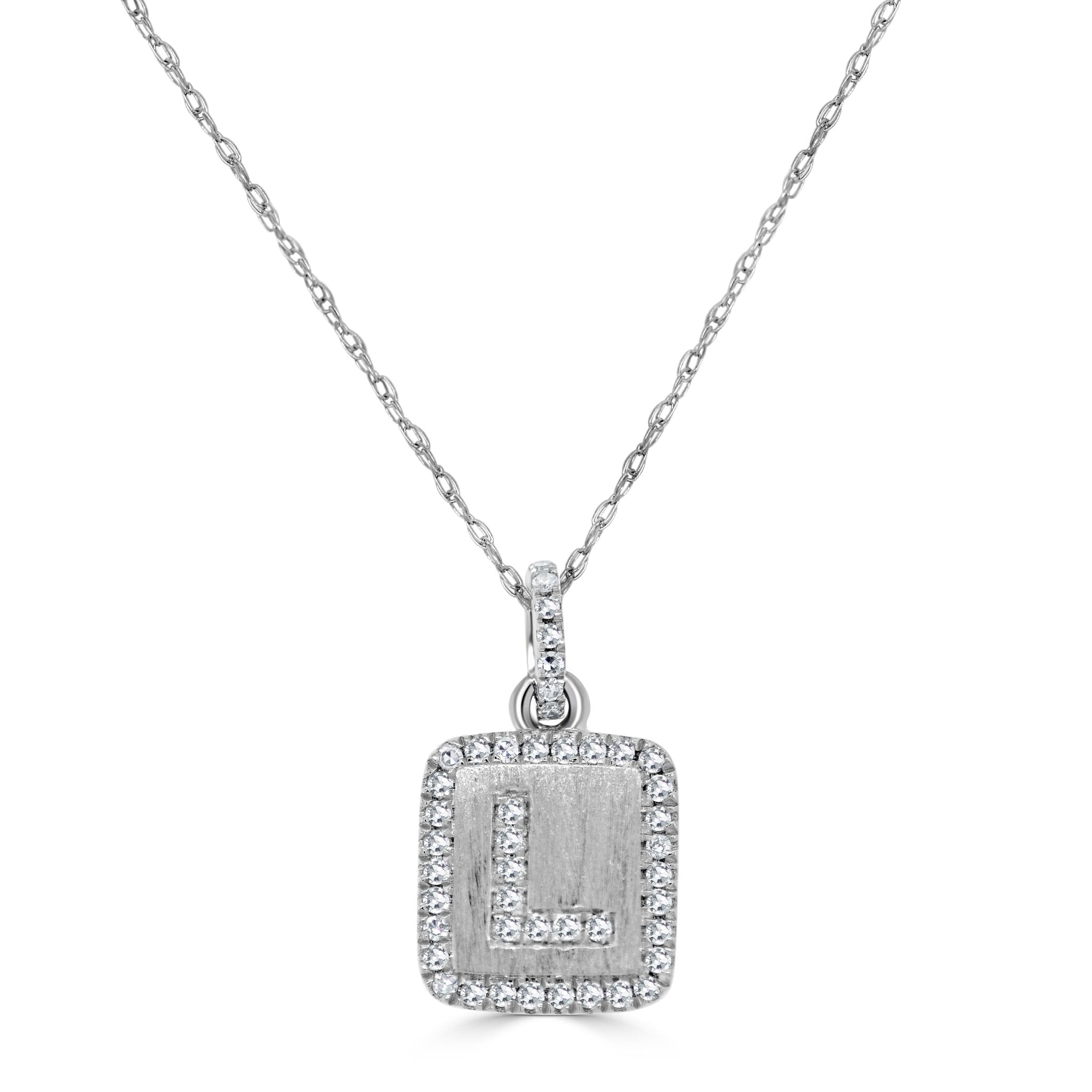 Diamond Small Initial Necklace