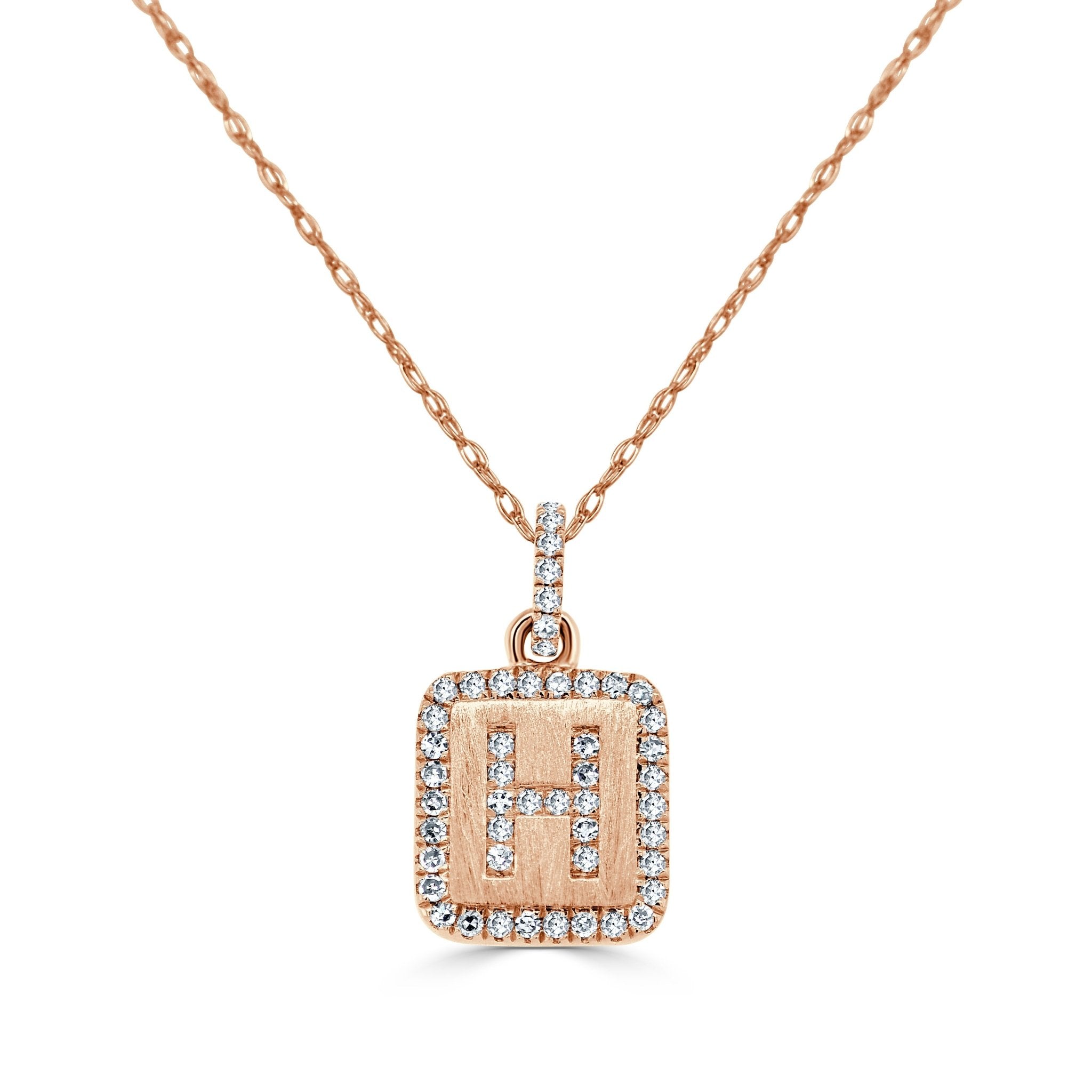 Diamond Small Initial Necklace