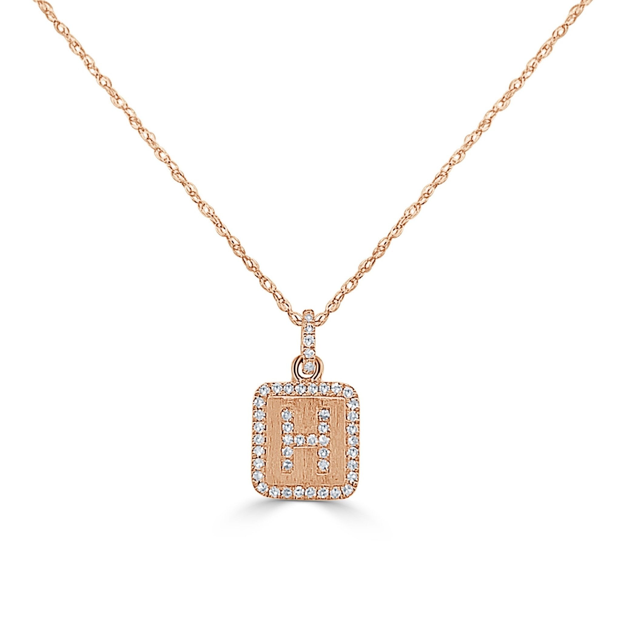 Diamond Small Initial Necklace