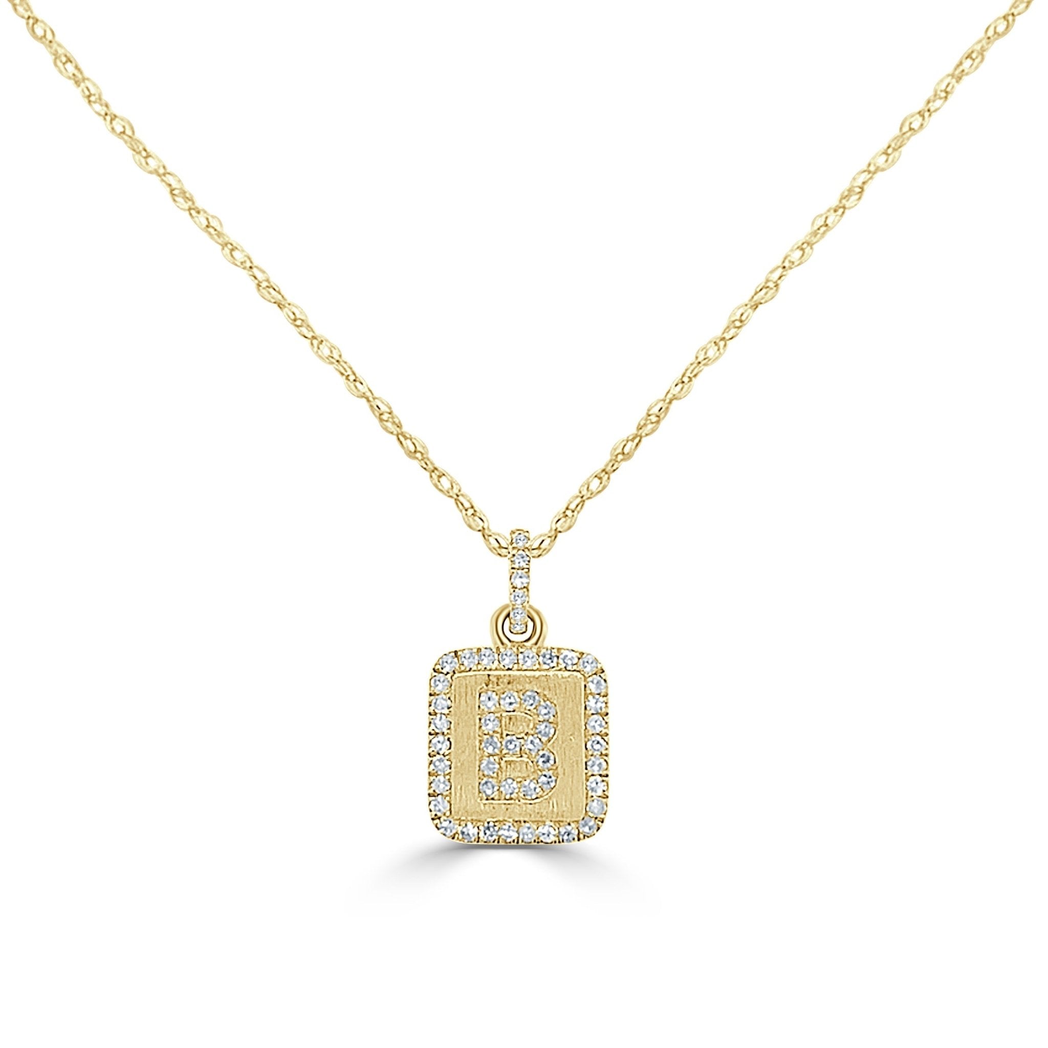 Diamond Small Initial Necklace