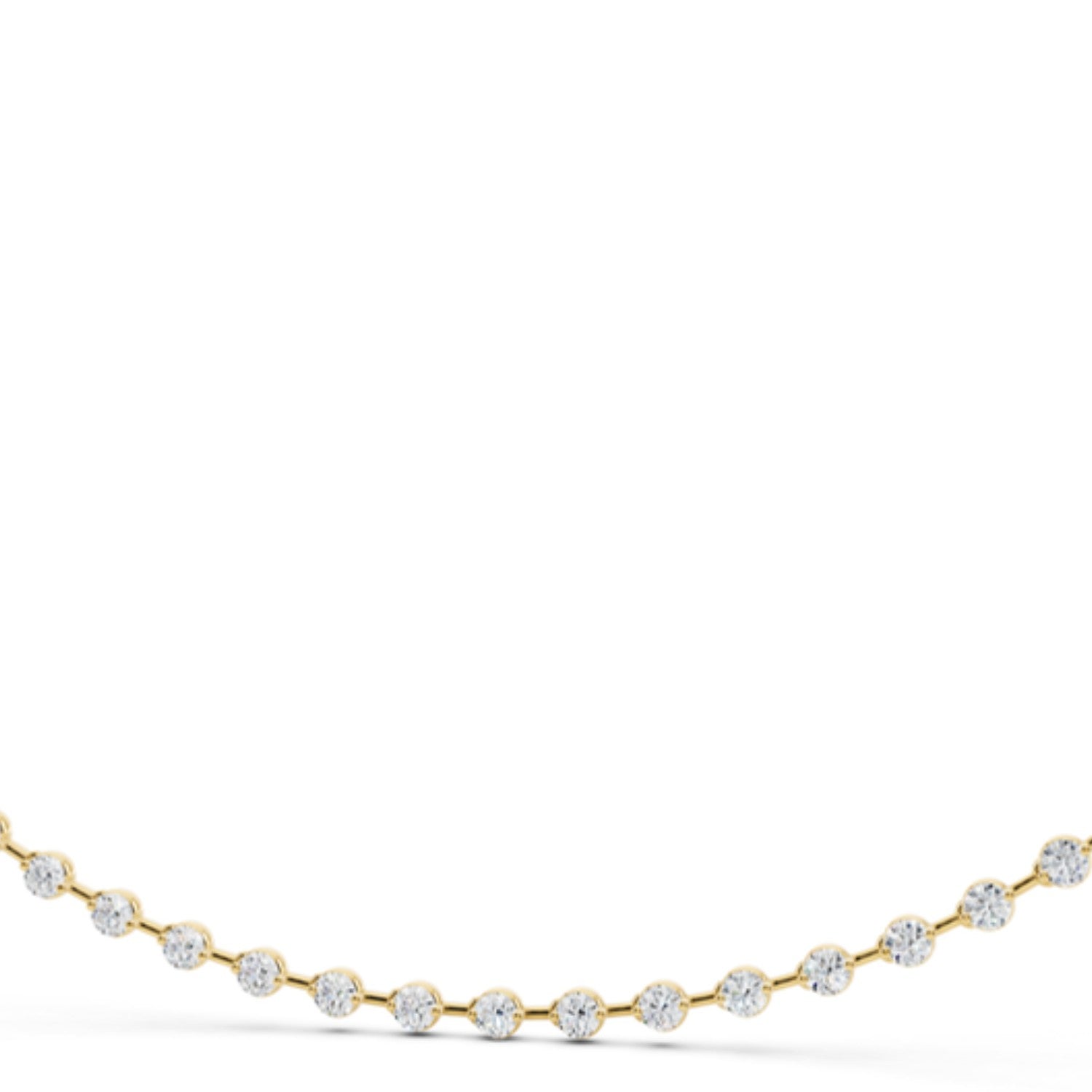 Diamond Station Tennis Necklace, detail view 1