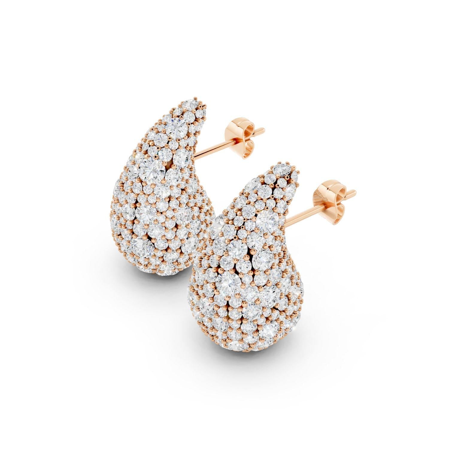 Diamond Teardrop Statement Studs