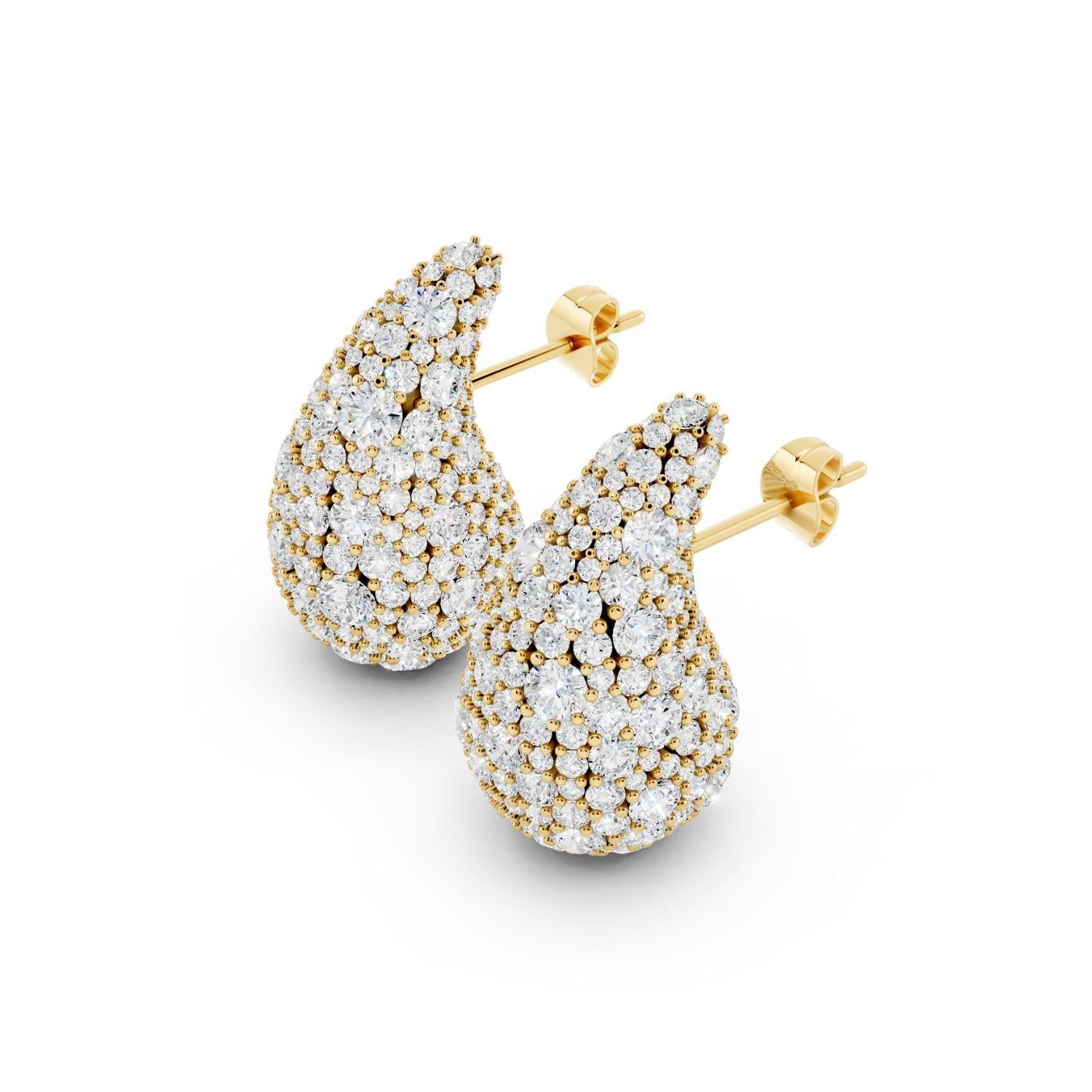 Diamond Teardrop Statement Studs