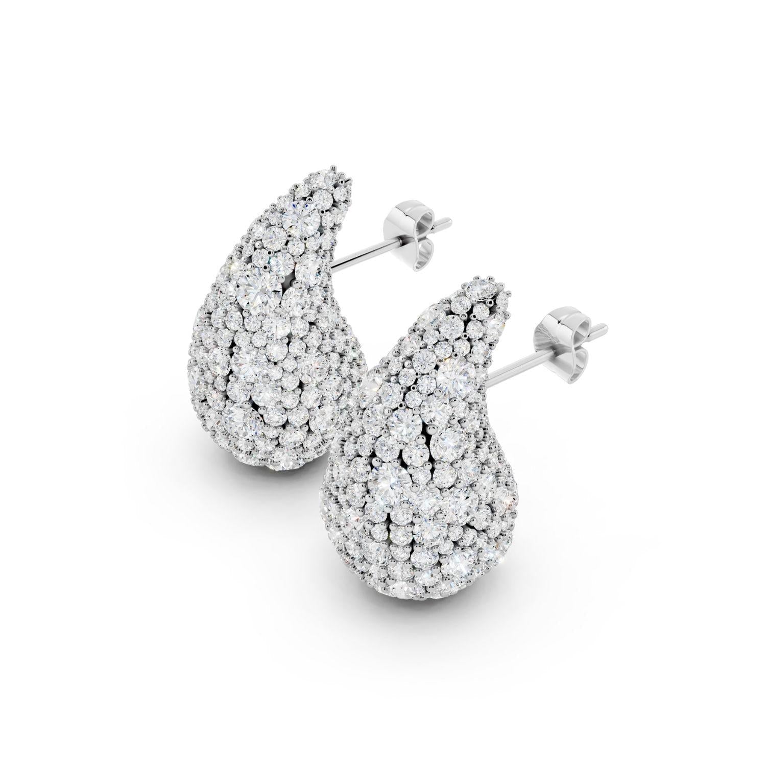Diamond Teardrop Statement Studs