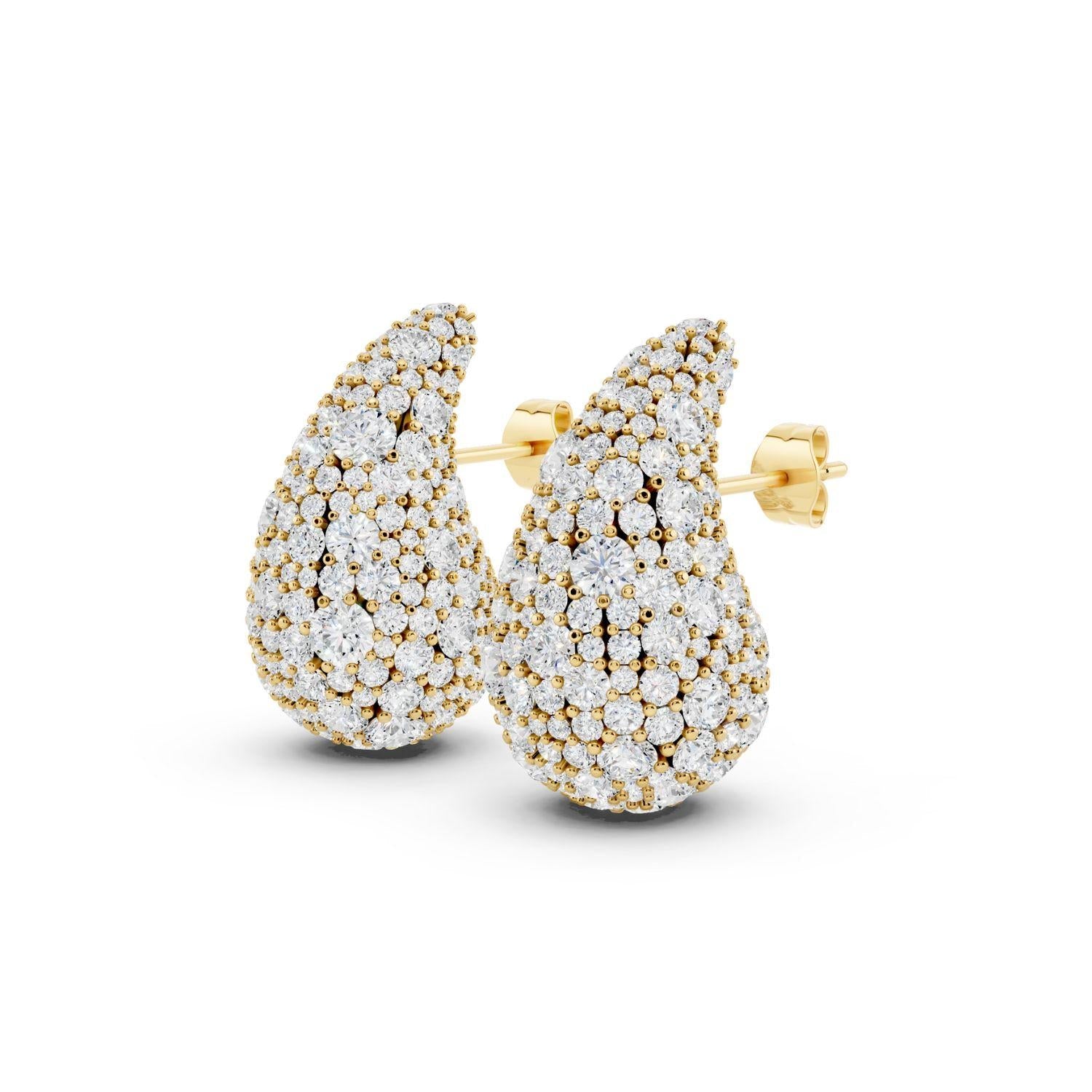 Diamond Teardrop Statement Studs