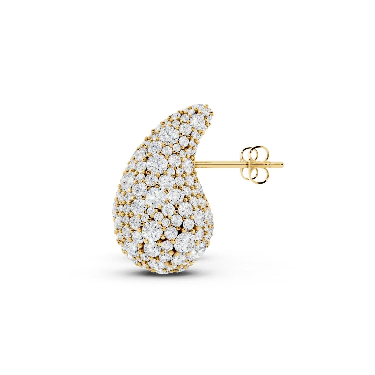 Diamond Teardrop Statement Studs