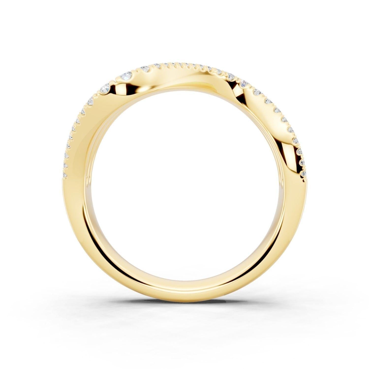 Diamond Triple Row Wave Band