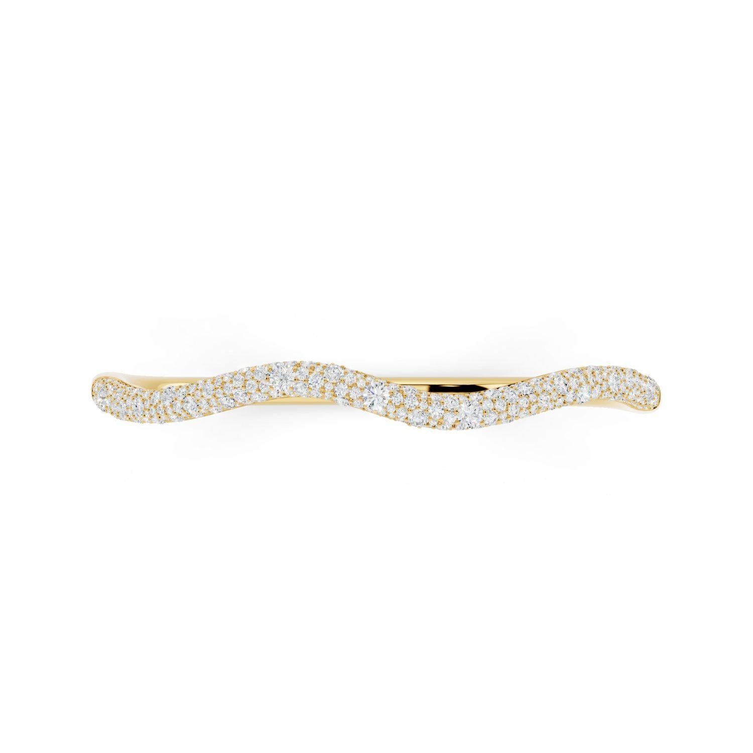 Diamond Wave Pave Bangle