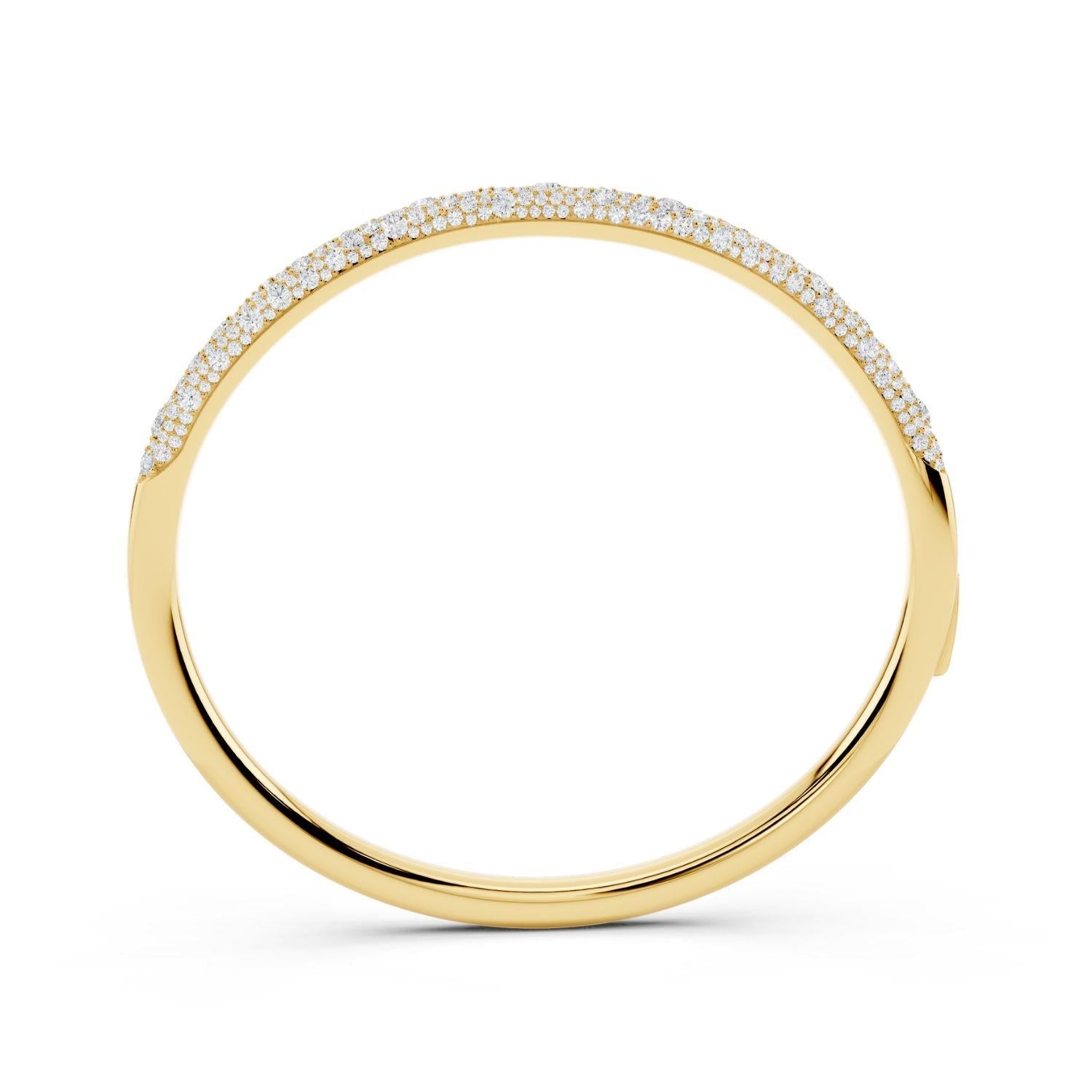 Diamond Wave Pave Bangle