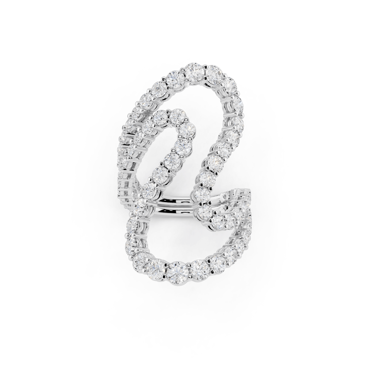 Double Loop Lab-Grown Diamond Ring