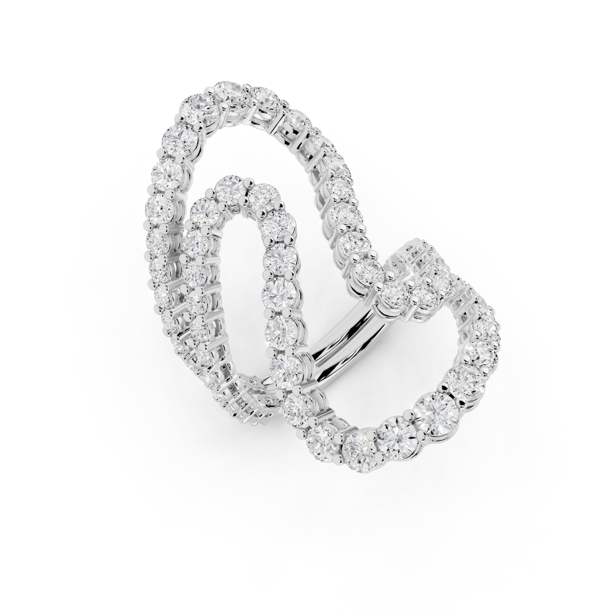 Double Loop Lab-Grown Diamond Ring