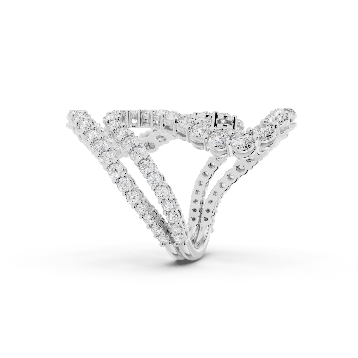 Double Loop Lab-Grown Diamond Ring