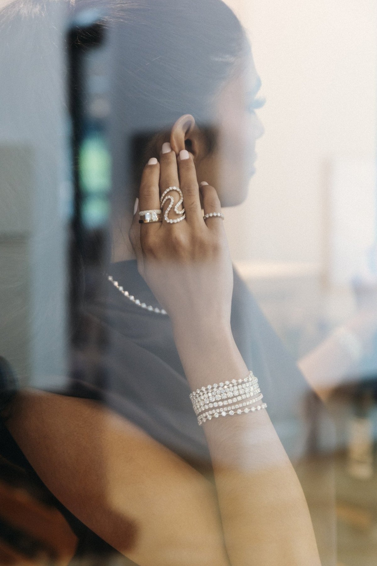 Double Loop Lab-Grown Diamond Ring