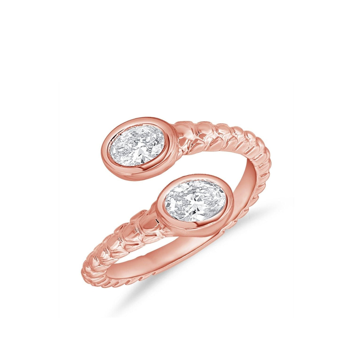 Double Oval Bezel Wrap Ring