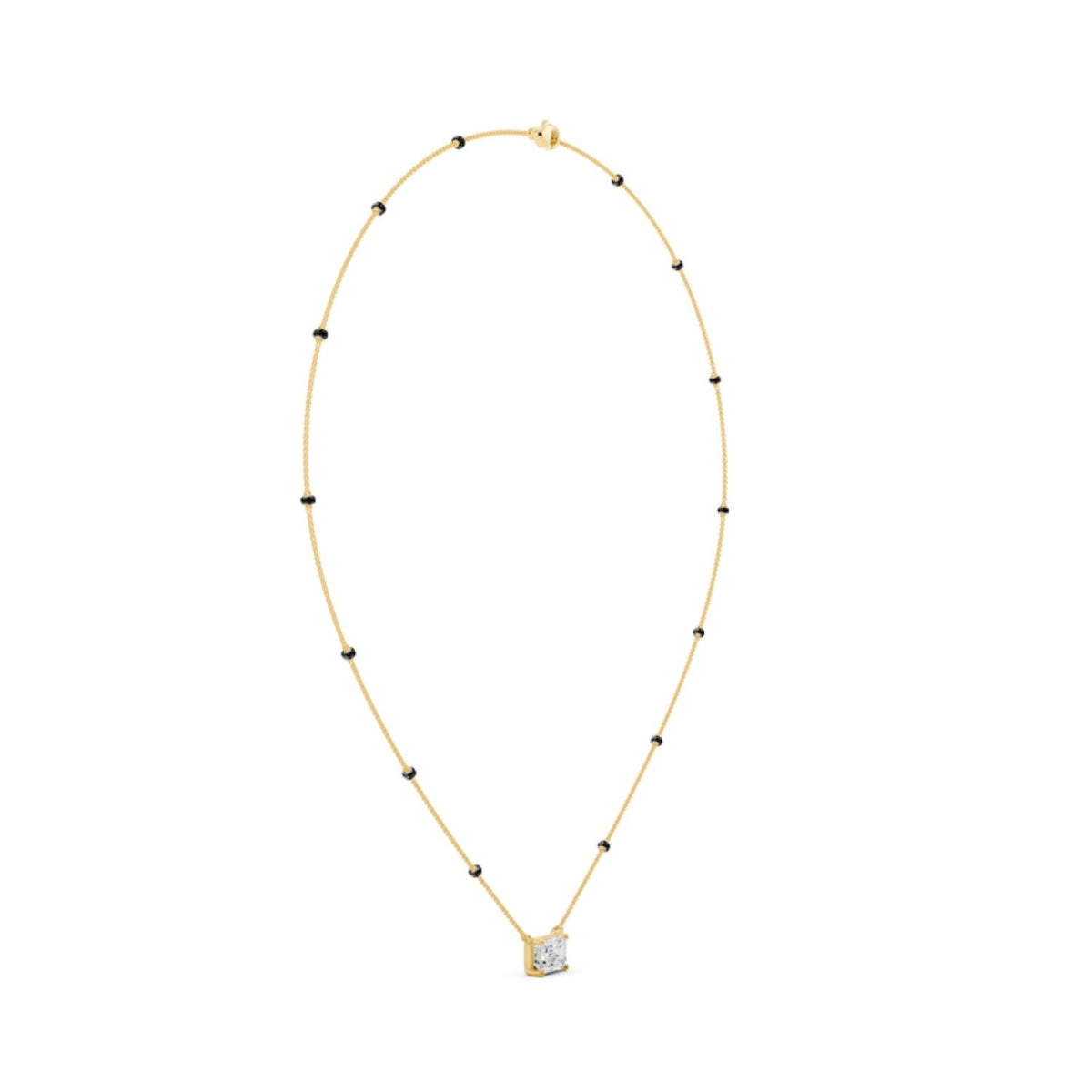 East West Emerald Cut Mangalsutra