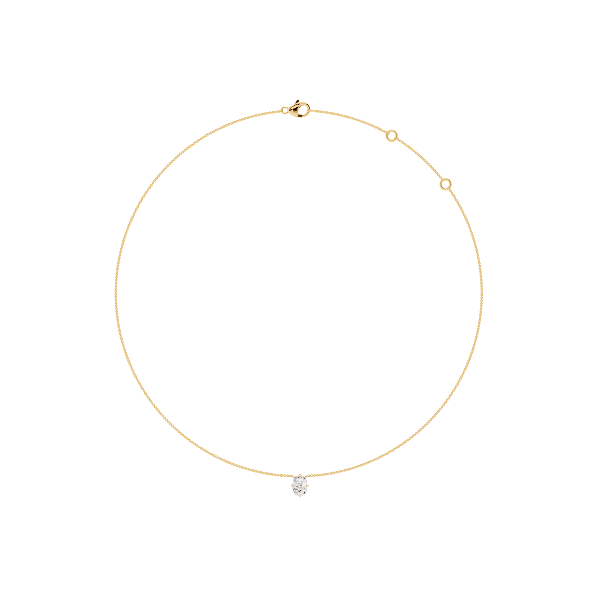 Elongated Cushion Lab-Grown Diamond Necklace