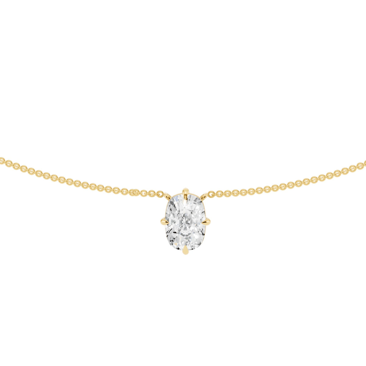 Elongated Cushion Lab-Grown Diamond Necklace