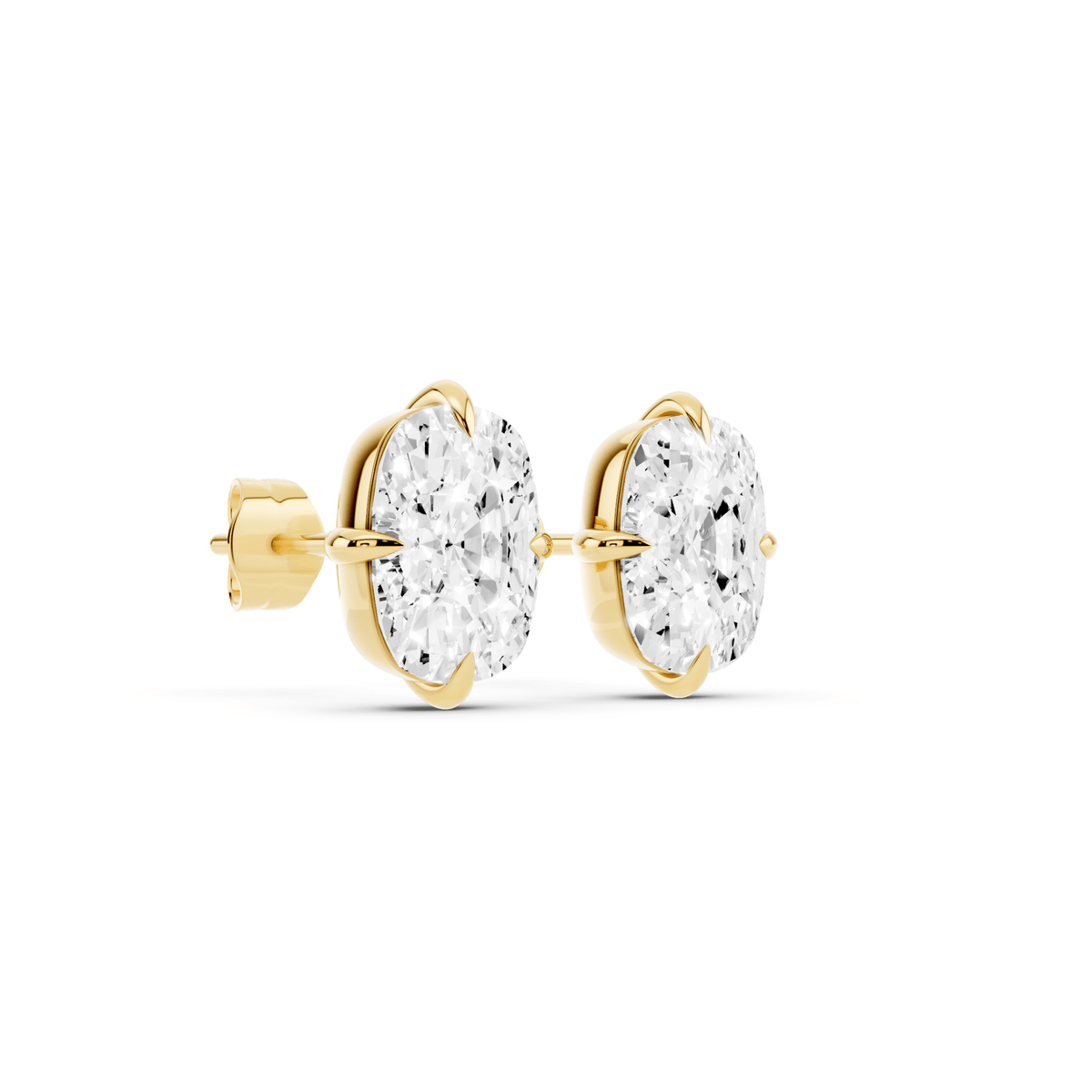 Elongated Cushion Lab-Grown Diamond Stud Earrings