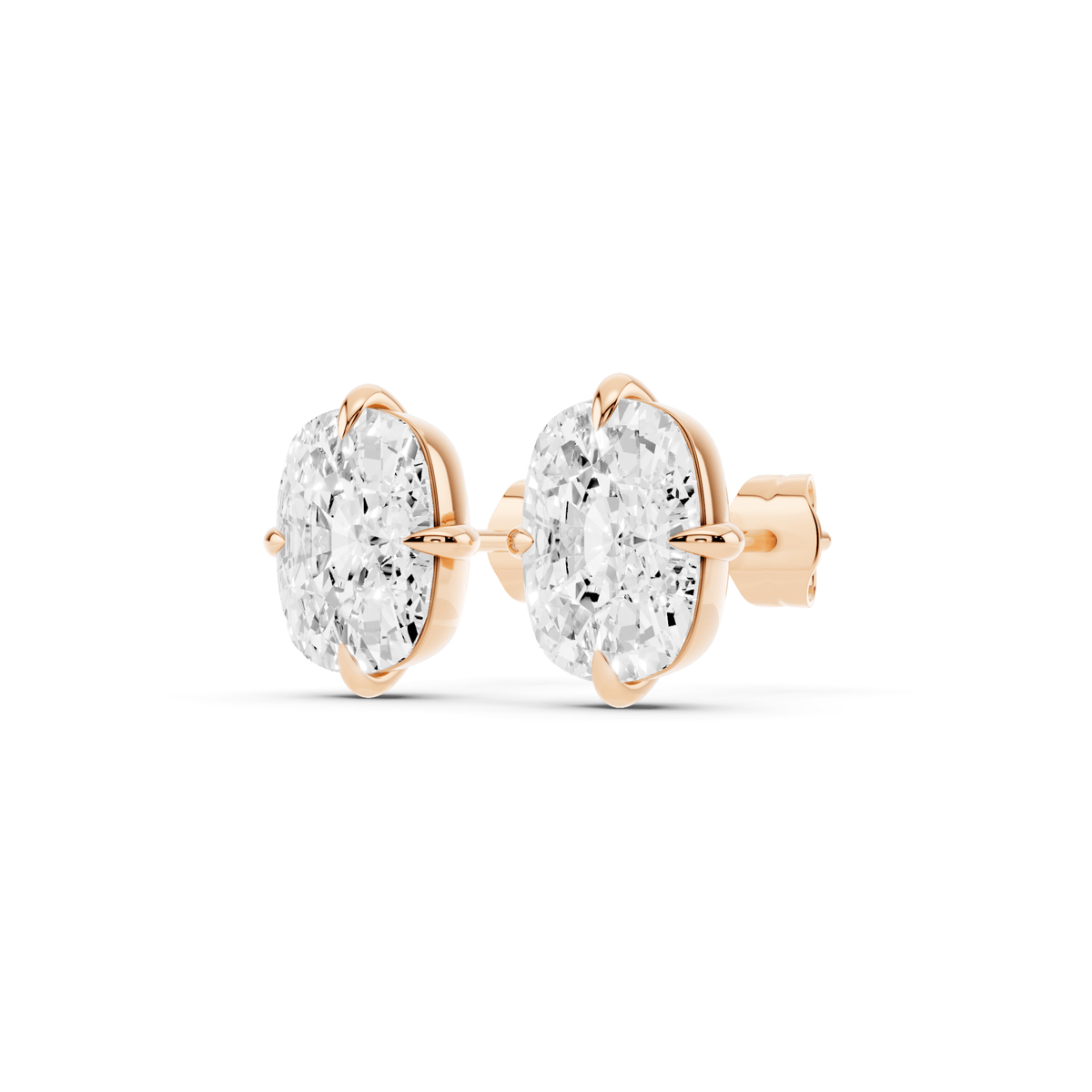 Elongated Cushion Lab-Grown Diamond Stud Earrings