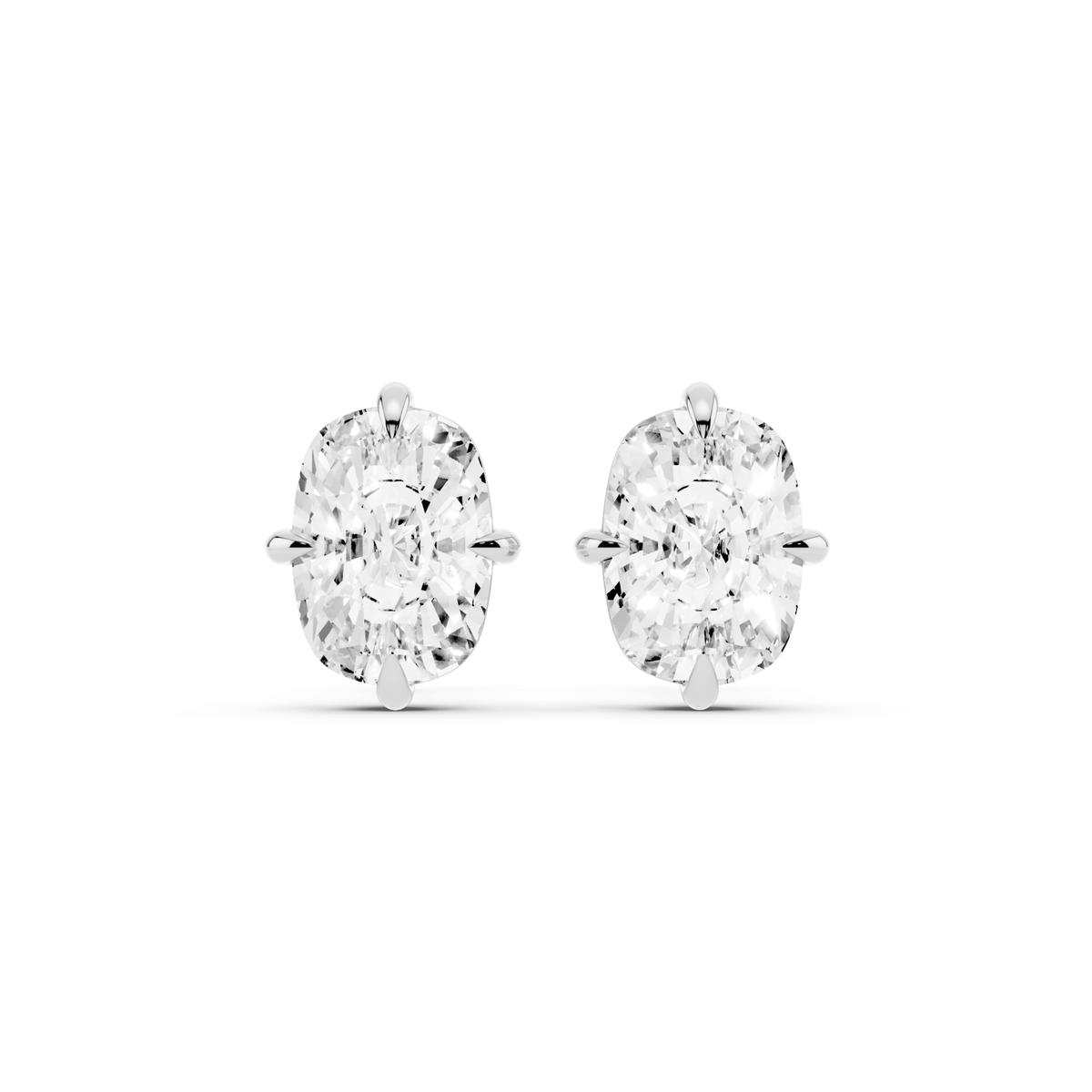 Elongated Cushion Lab-Grown Diamond Stud Earrings