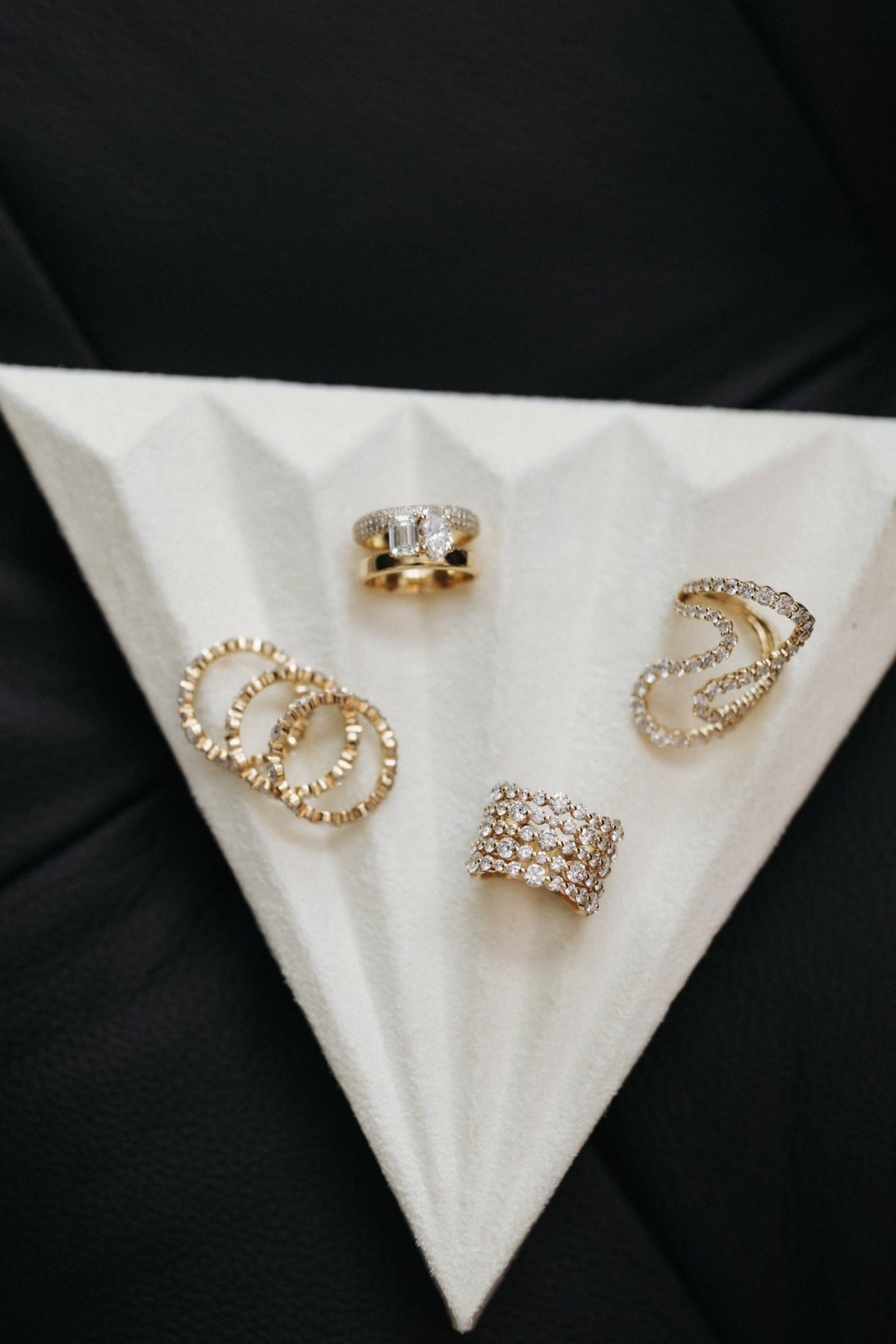 Emerald-Cut and Oval Lab-Grown Diamond Toi et Moi Ring