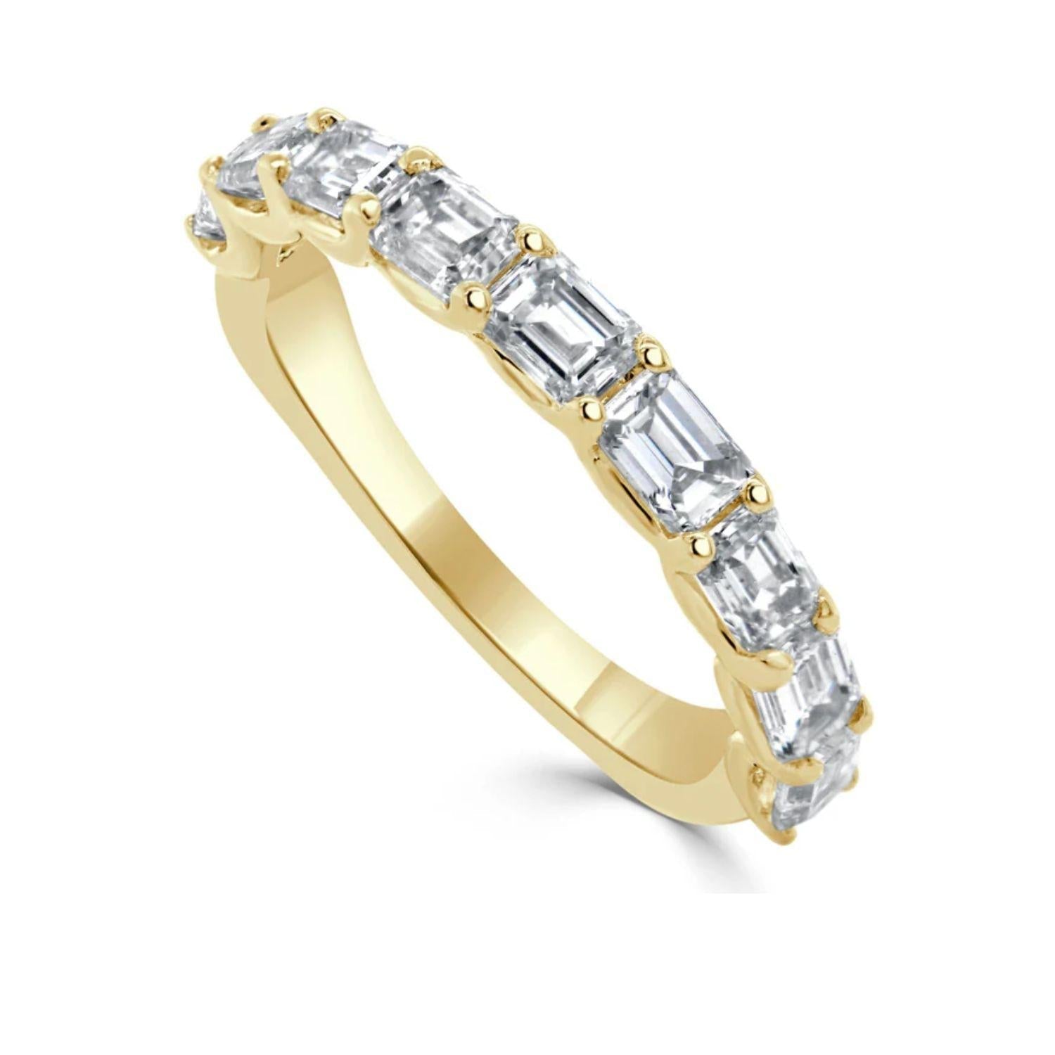 Emerald - Cut Diamond Ring