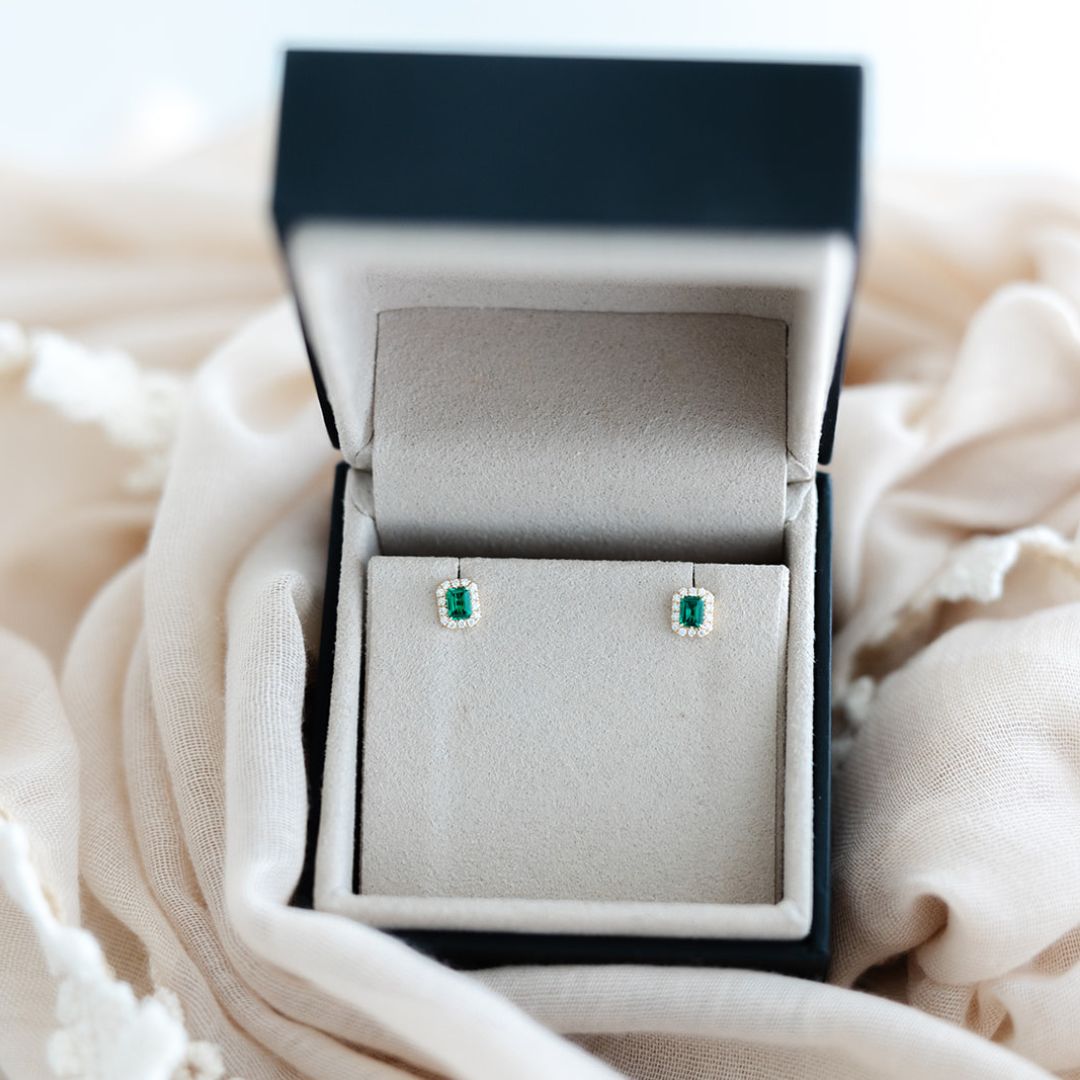 “Emerald Dreams” Stud Earrings