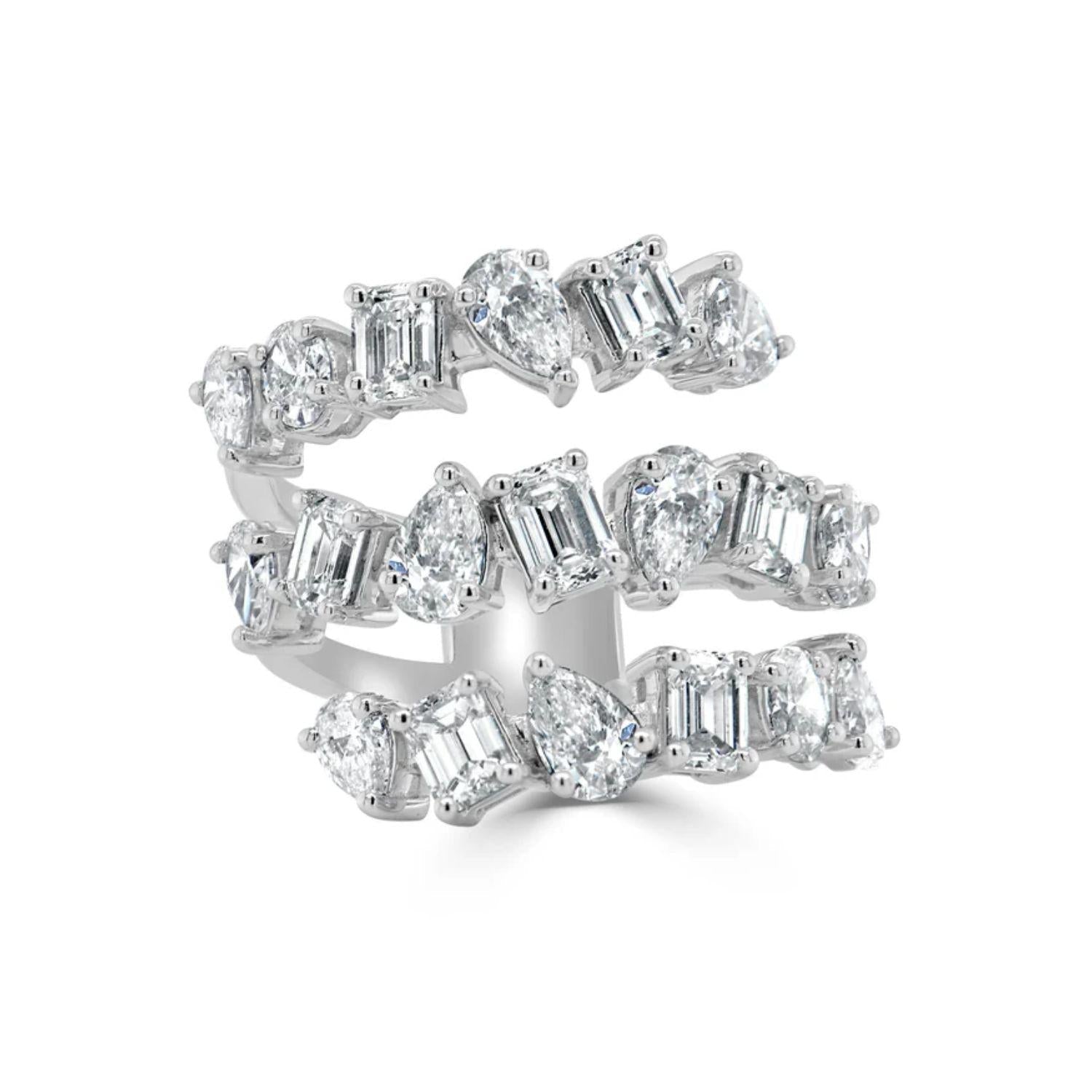 Fancy - Shape 3 - Row Diamond Ring