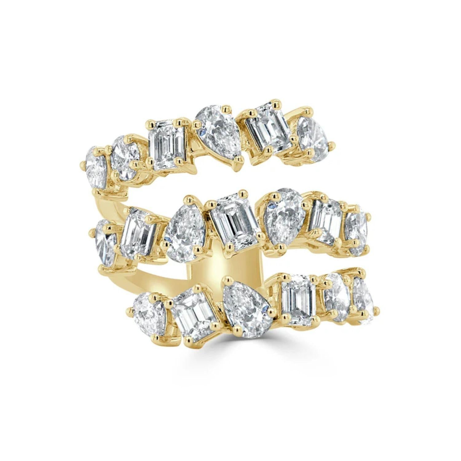 Fancy - Shape 3 - Row Diamond Ring